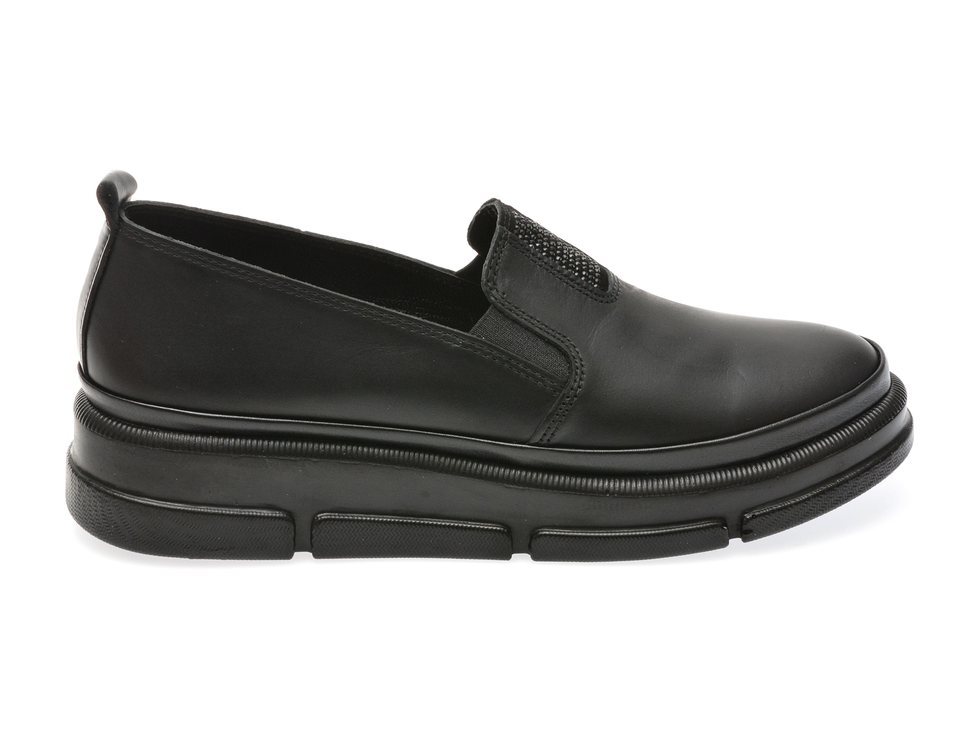 Pantofi casual EPICA negri, 387309, din piele naturala