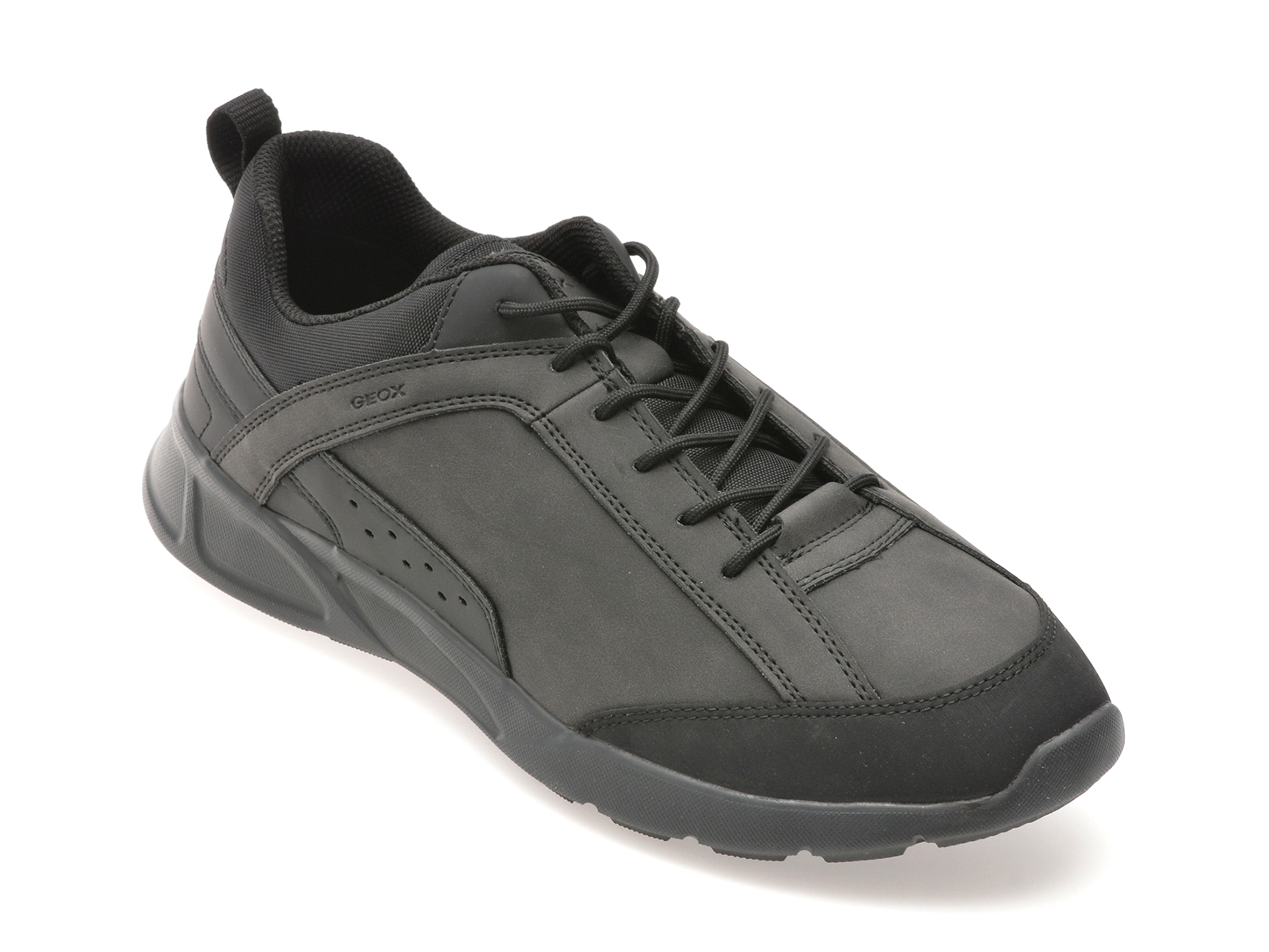 Pantofi casual GEOX negri, U45G7C, din piele ecologica