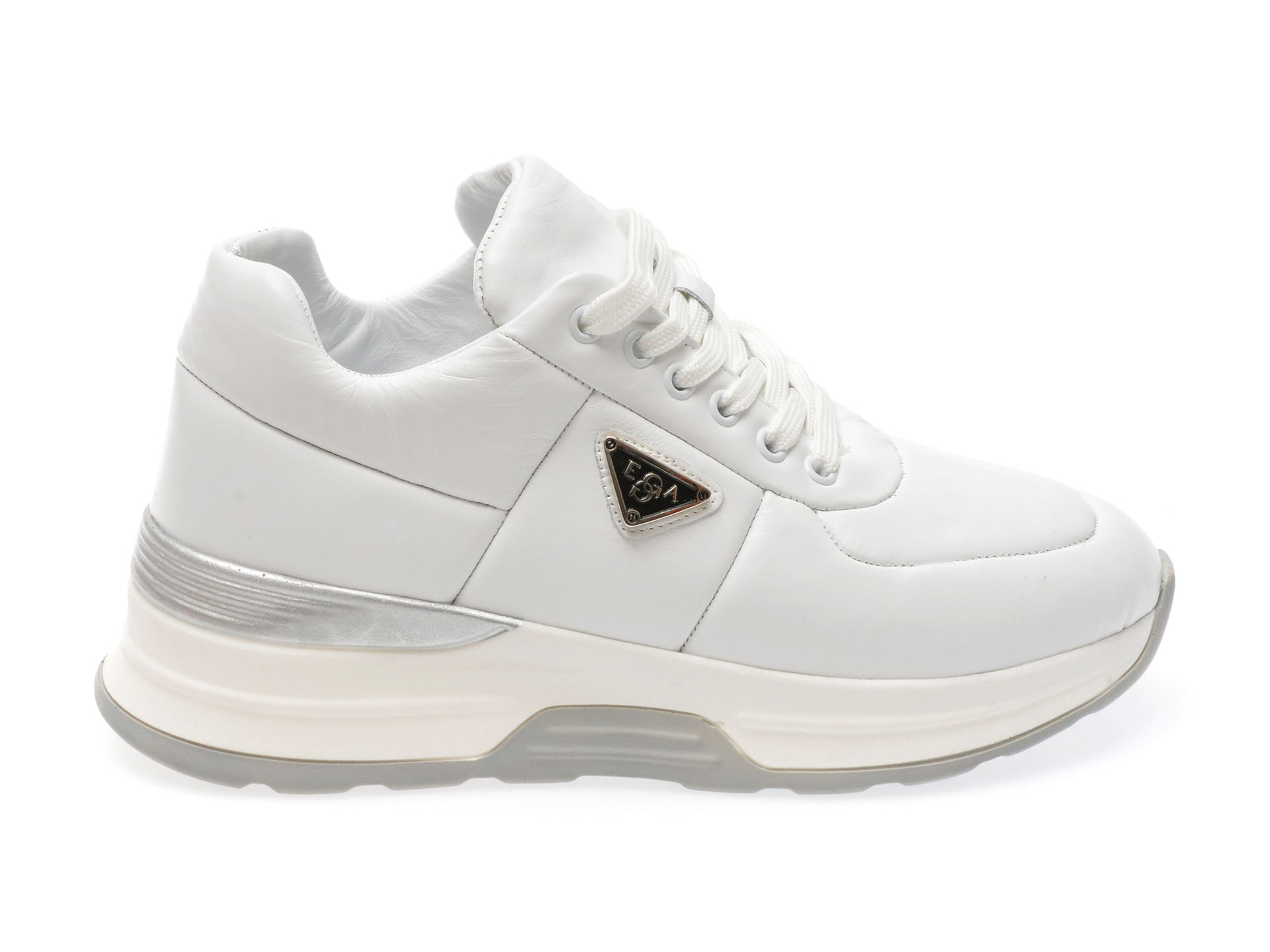 Pantofi casual GRYXX albi, 1A83, din piele naturala