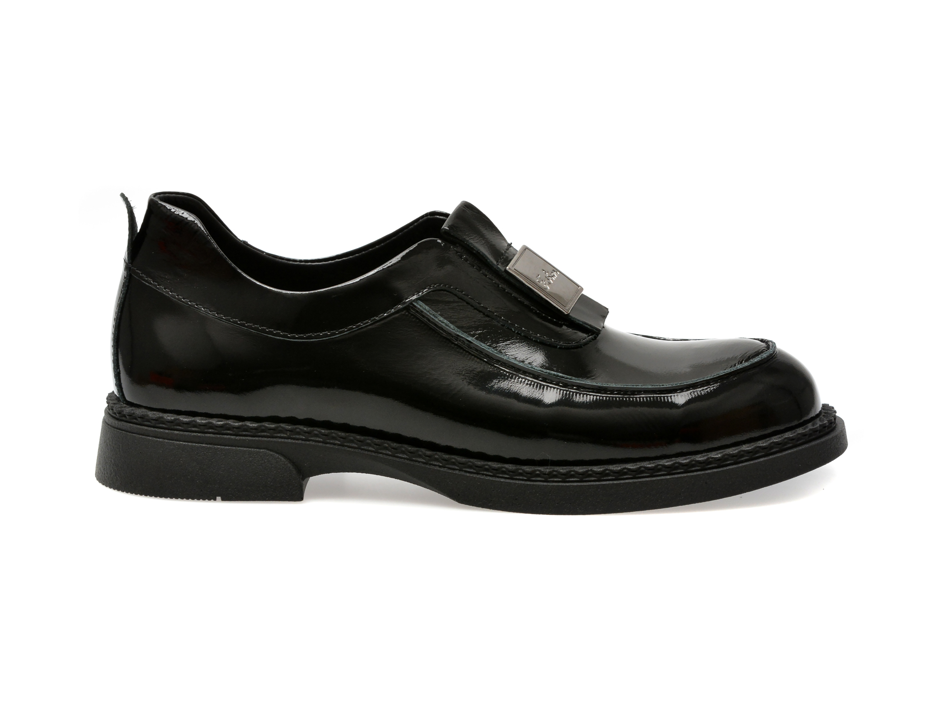 Pantofi casual GRYXX negri, 381100, din piele naturala lacuita