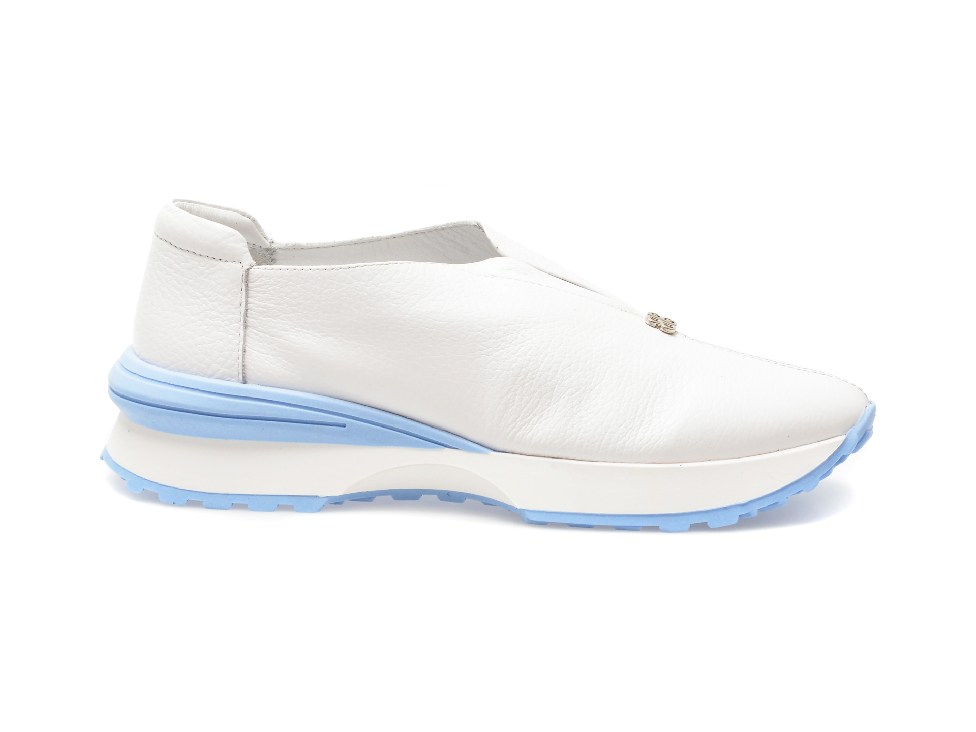Pantofi casual IMAGE albi, 58908, din piele naturala