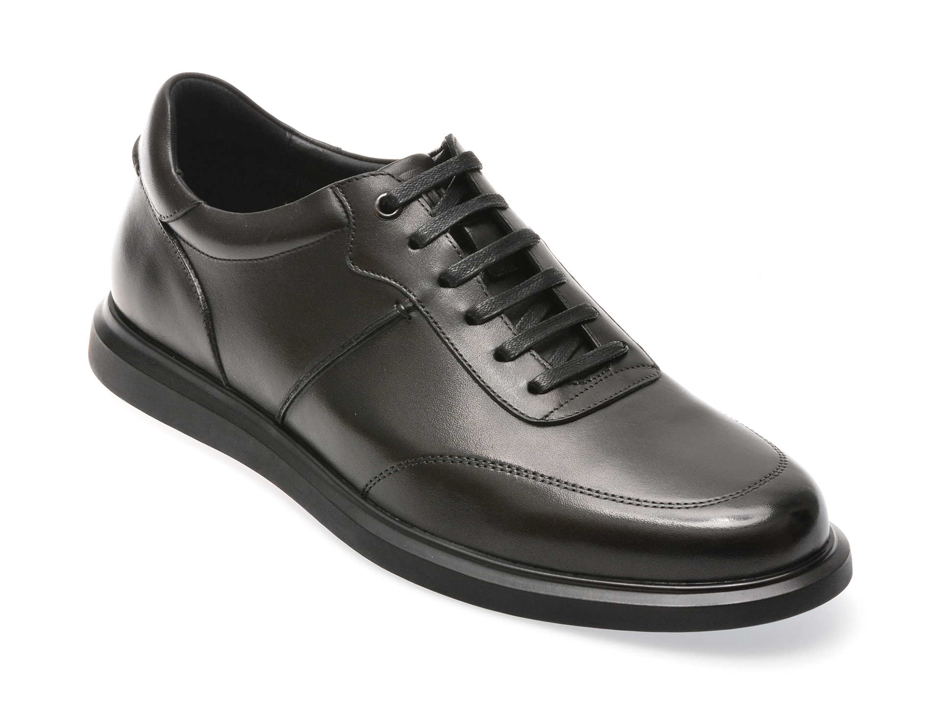 Pantofi casual OTTER negri, 218911, din piele naturala