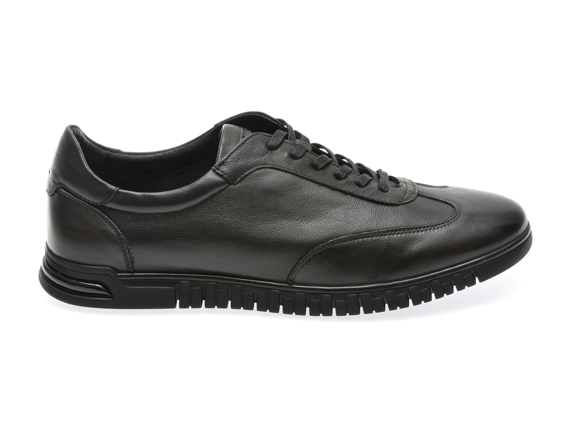 Pantofi casual OTTER negri, 33501, din piele naturala