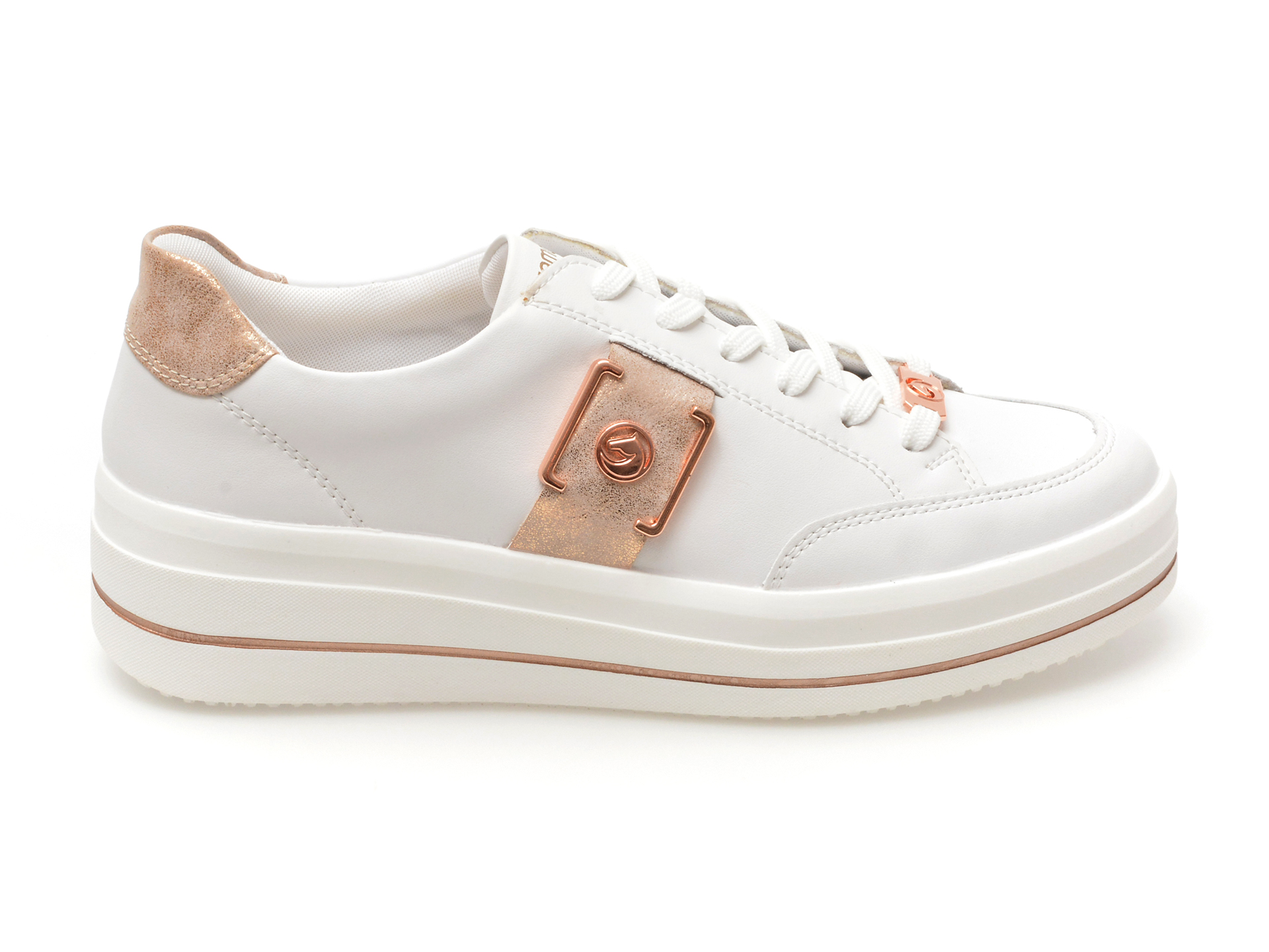 Pantofi Casual REMONTE albi, D1C02, din piele naturala image13