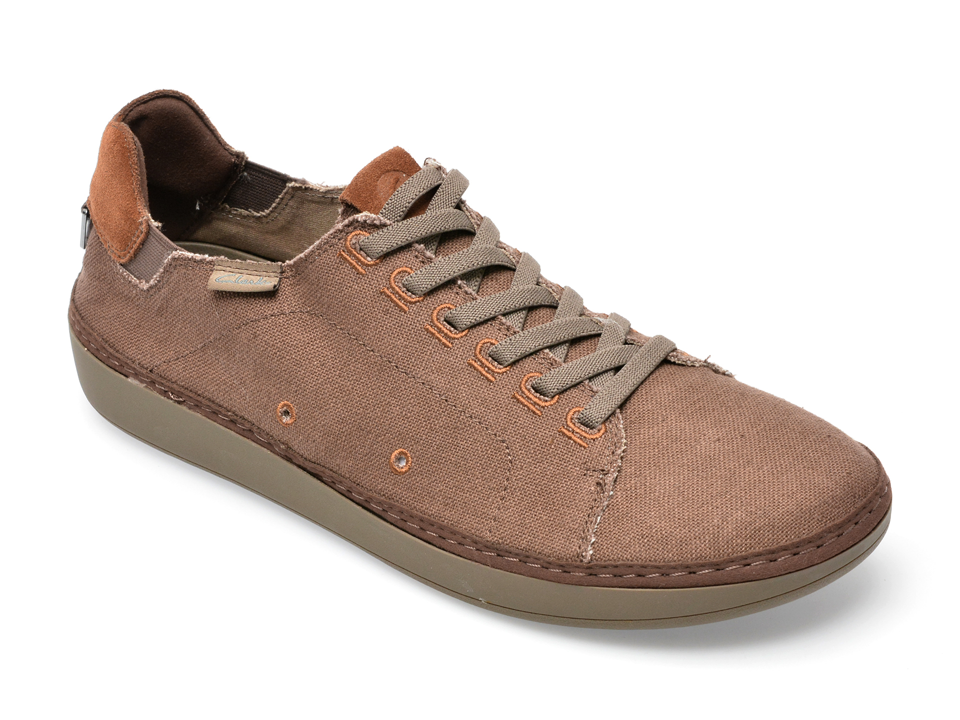 Pantofi CLARKS maro, HIGLLAC, din material textil