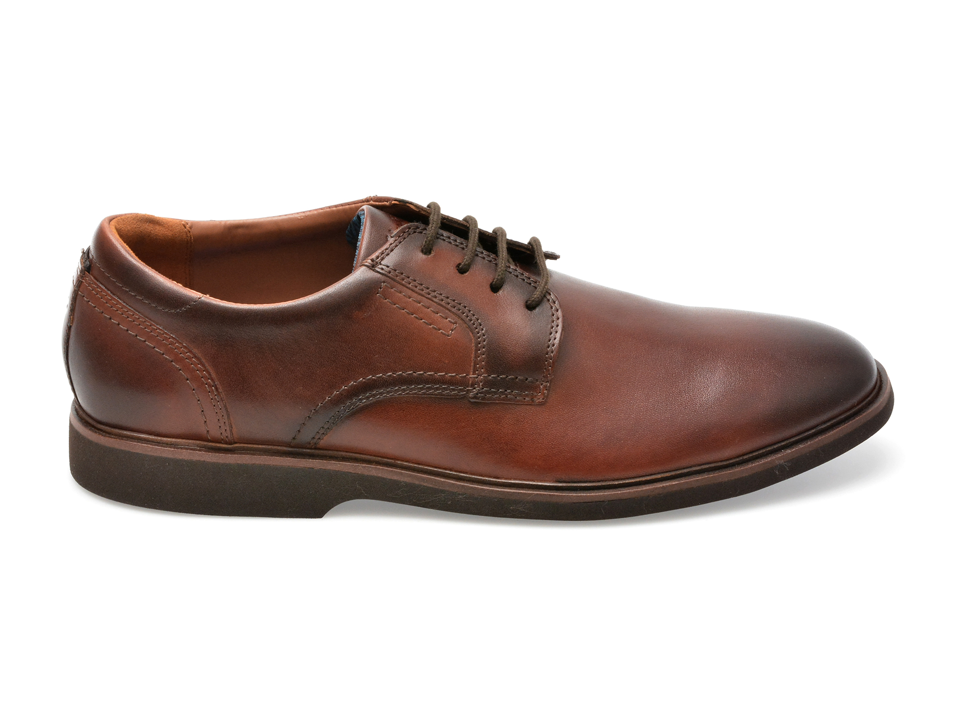 Pantofi CLARKS maro, MALWOOD LACE, din piele naturala