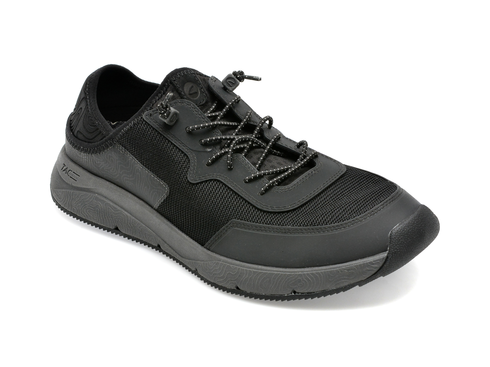 Pantofi CLARKS negri, DAVIS LOW 01-T, din material textil barbati 2023-09-21