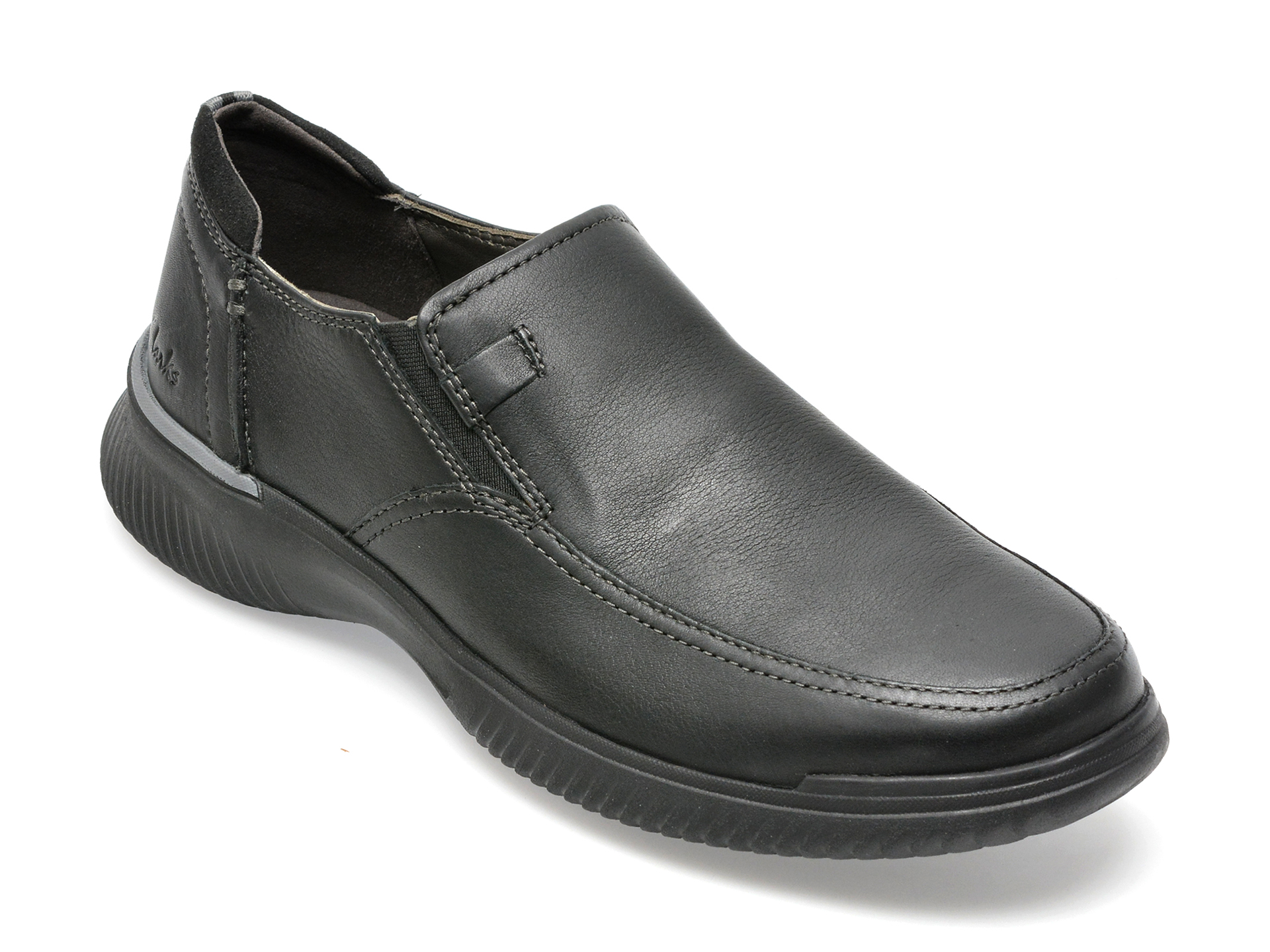 Pantofi CLARKS negri, DONAWAY STEP BLACK LEATHER 01-N , din piele naturala barbati 2023-09-22