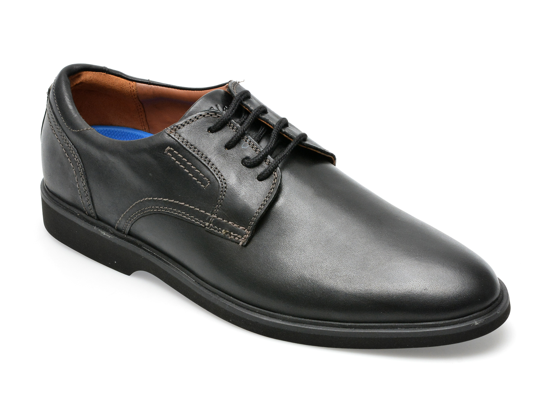 Pantofi CLARKS negri, MALWLAC, din piele naturala