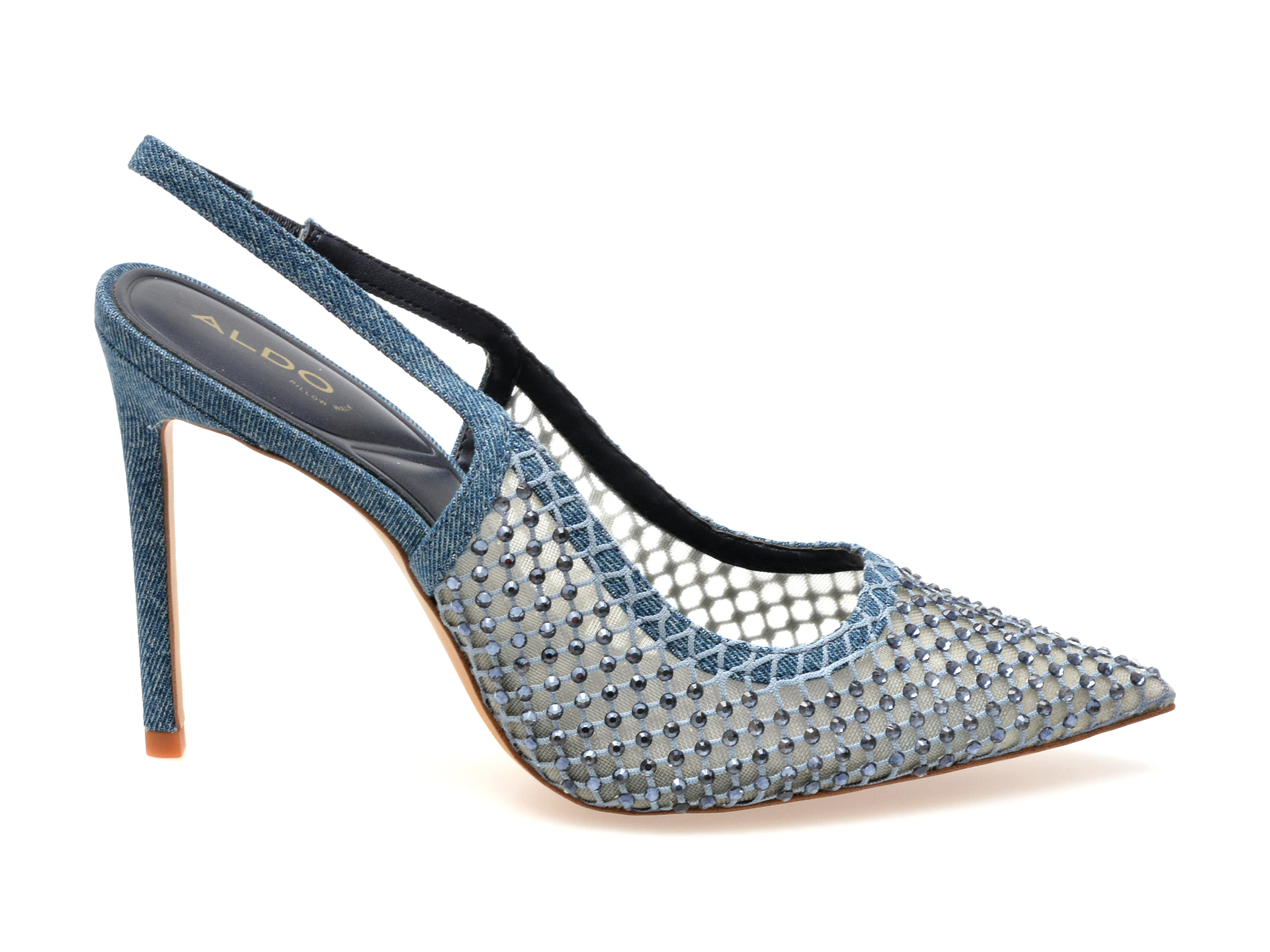 Pantofi eleganti ALDO bleumarin, 13697490, din material textil