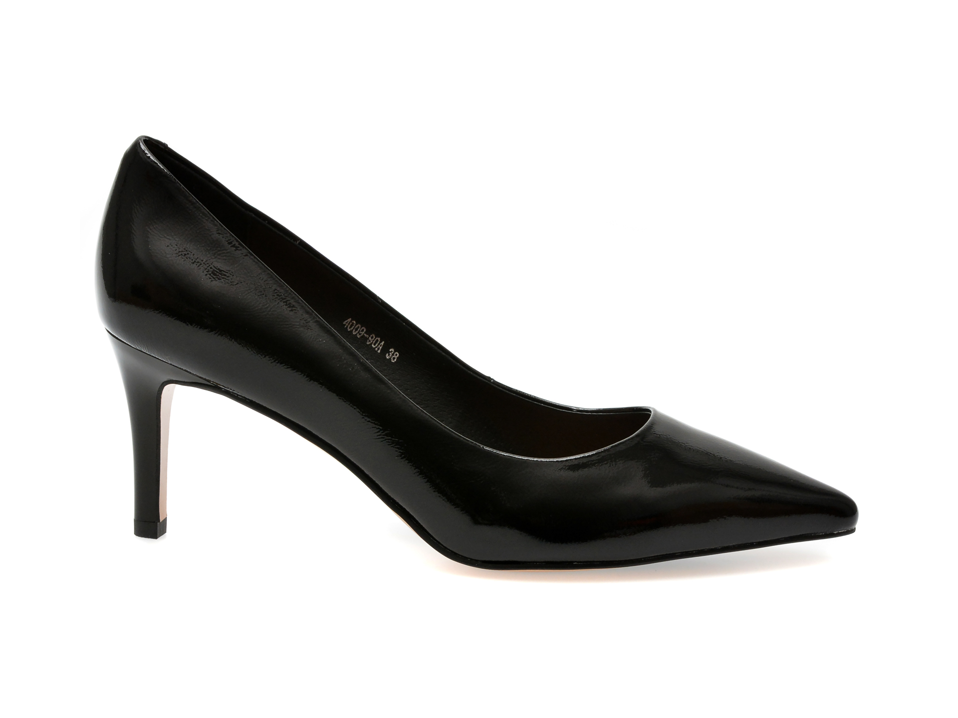 Pantofi eleganti EPICA negri, 4009, din piele naturala lacuita