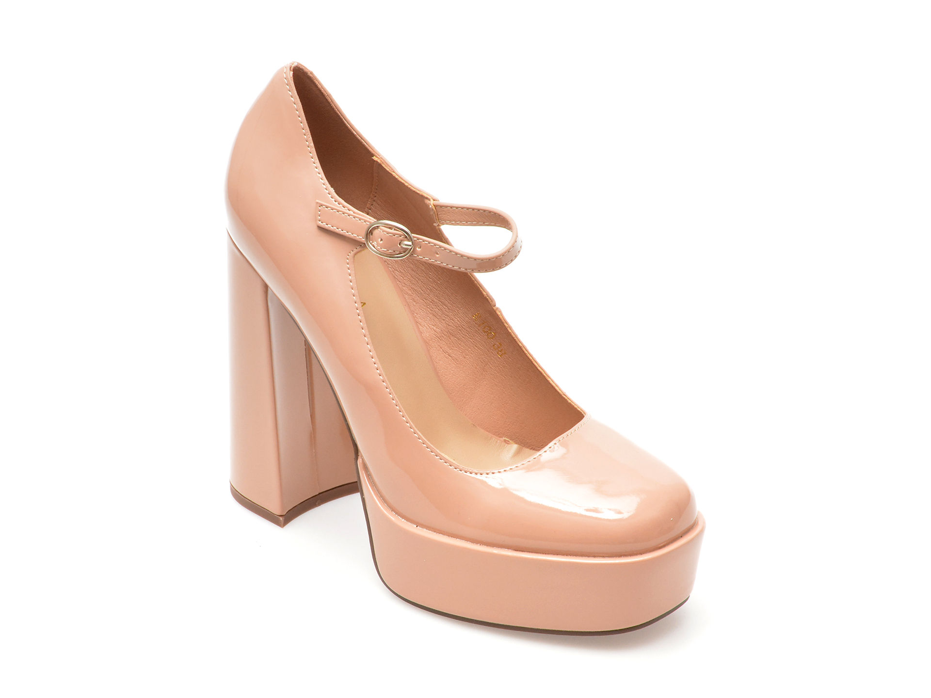 Pantofi eleganti EPICA nude, R100, din piele ecologica