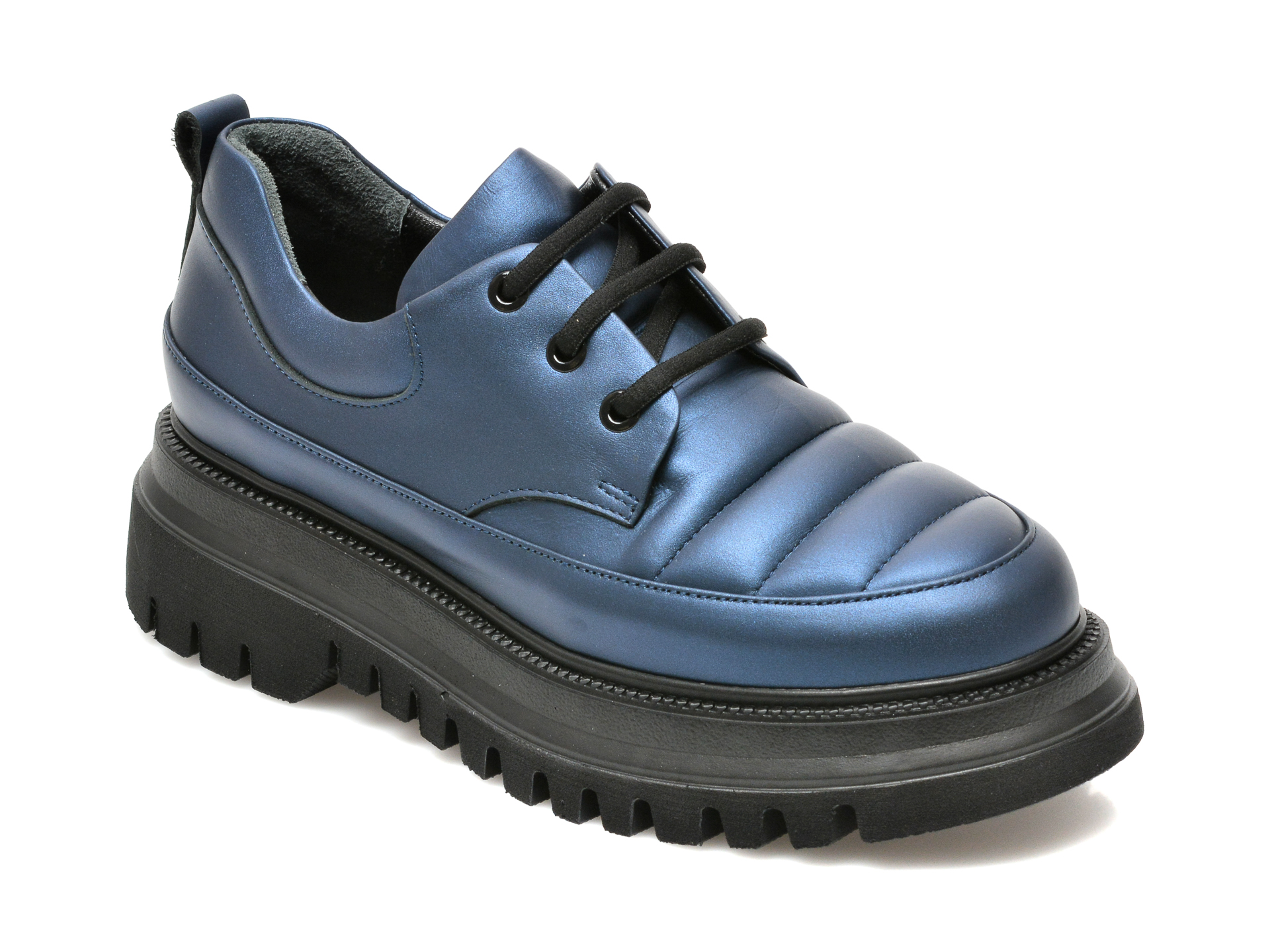 Pantofi EPICA albastri, 20712, din piele naturala