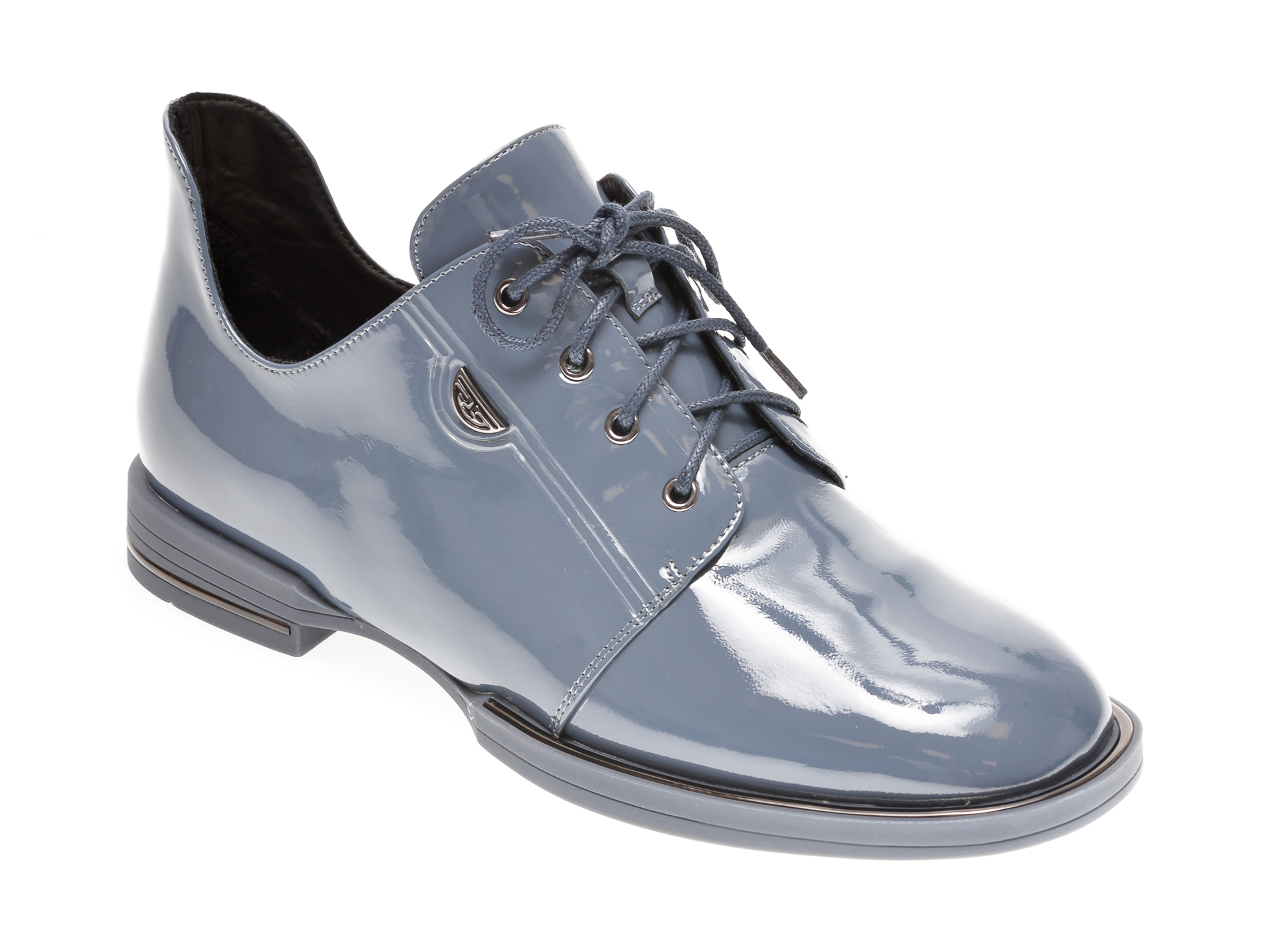 Pantofi EPICA albastri, 98333, din piele naturala lacuita