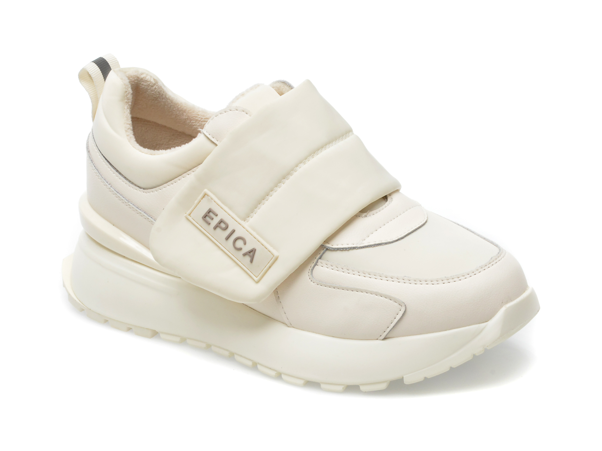 Pantofi EPICA albi, 220525, din piele naturala