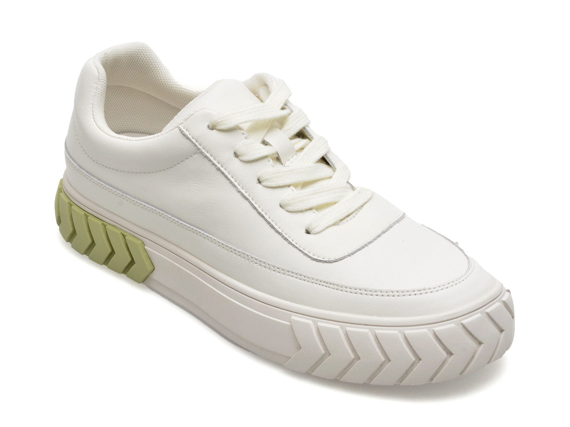 Pantofi EPICA albi, 226026, din piele naturala