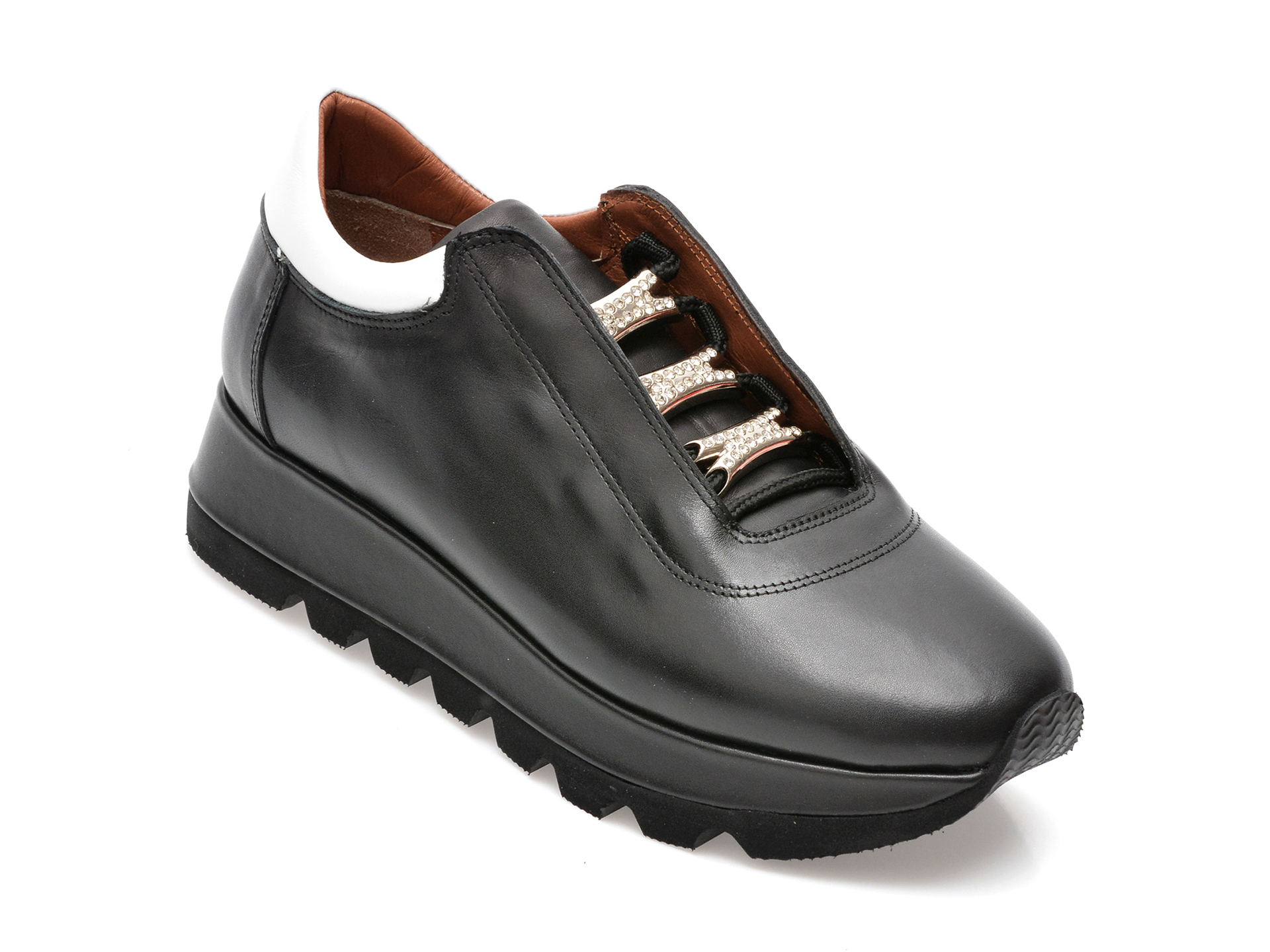 Pantofi EPICA negri, 1527412, din piele naturala
