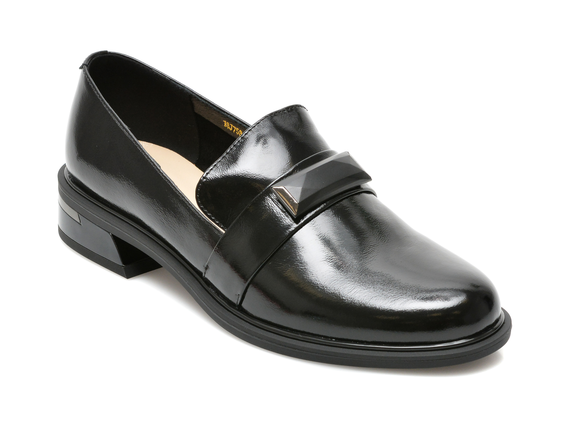 Pantofi EPICA negri, 18J758, din piele lacuita Epica imagine noua
