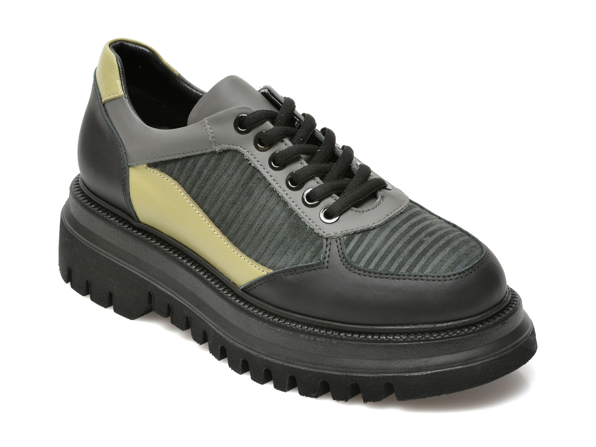 Pantofi EPICA negri, 20720, din piele naturala