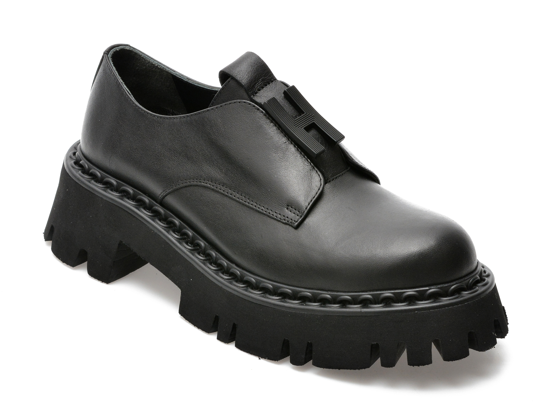 Pantofi EPICA negri, 208960, din piele naturala