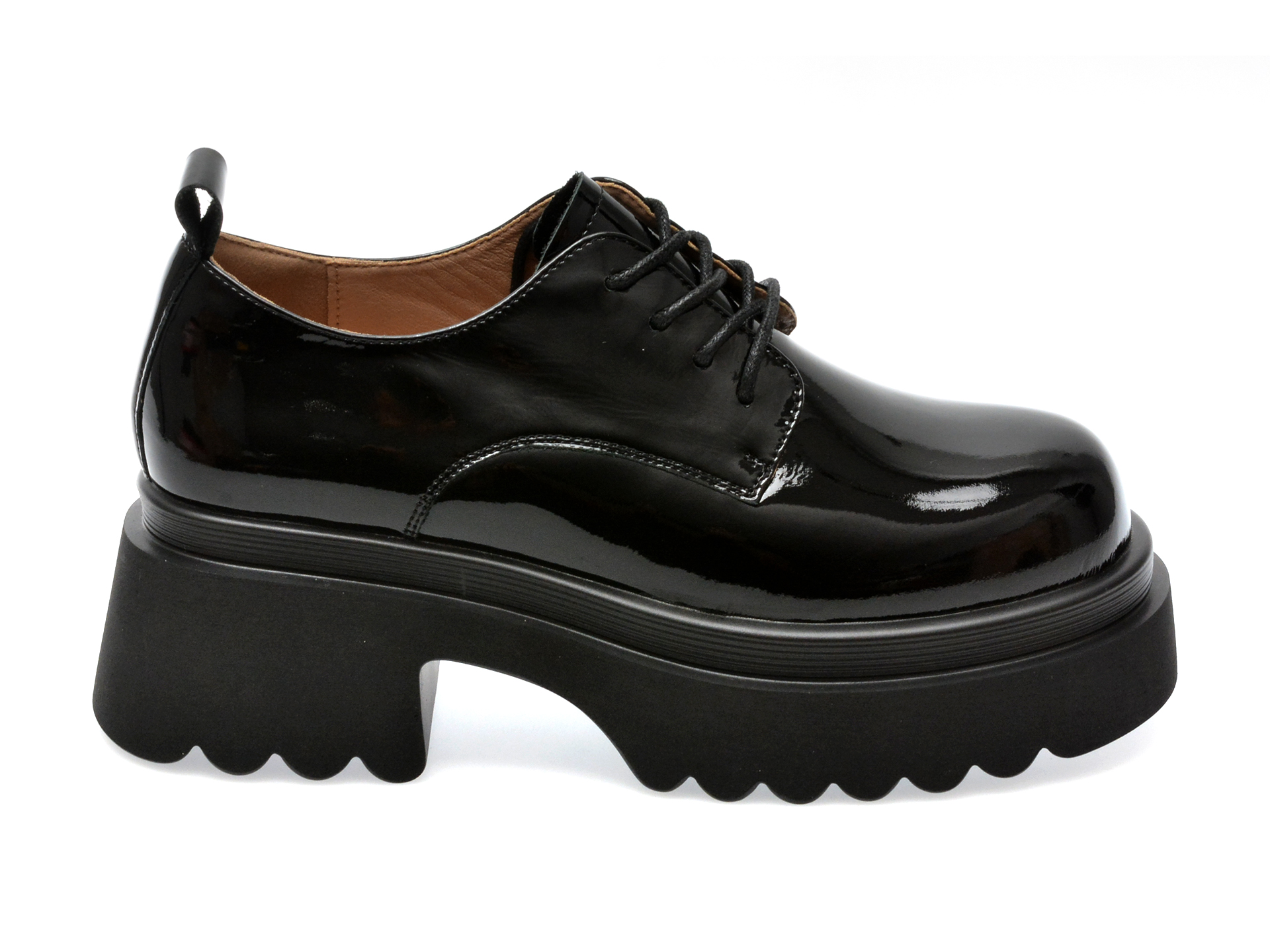 Pantofi EPICA negri, 22238, din piele naturala lacuita