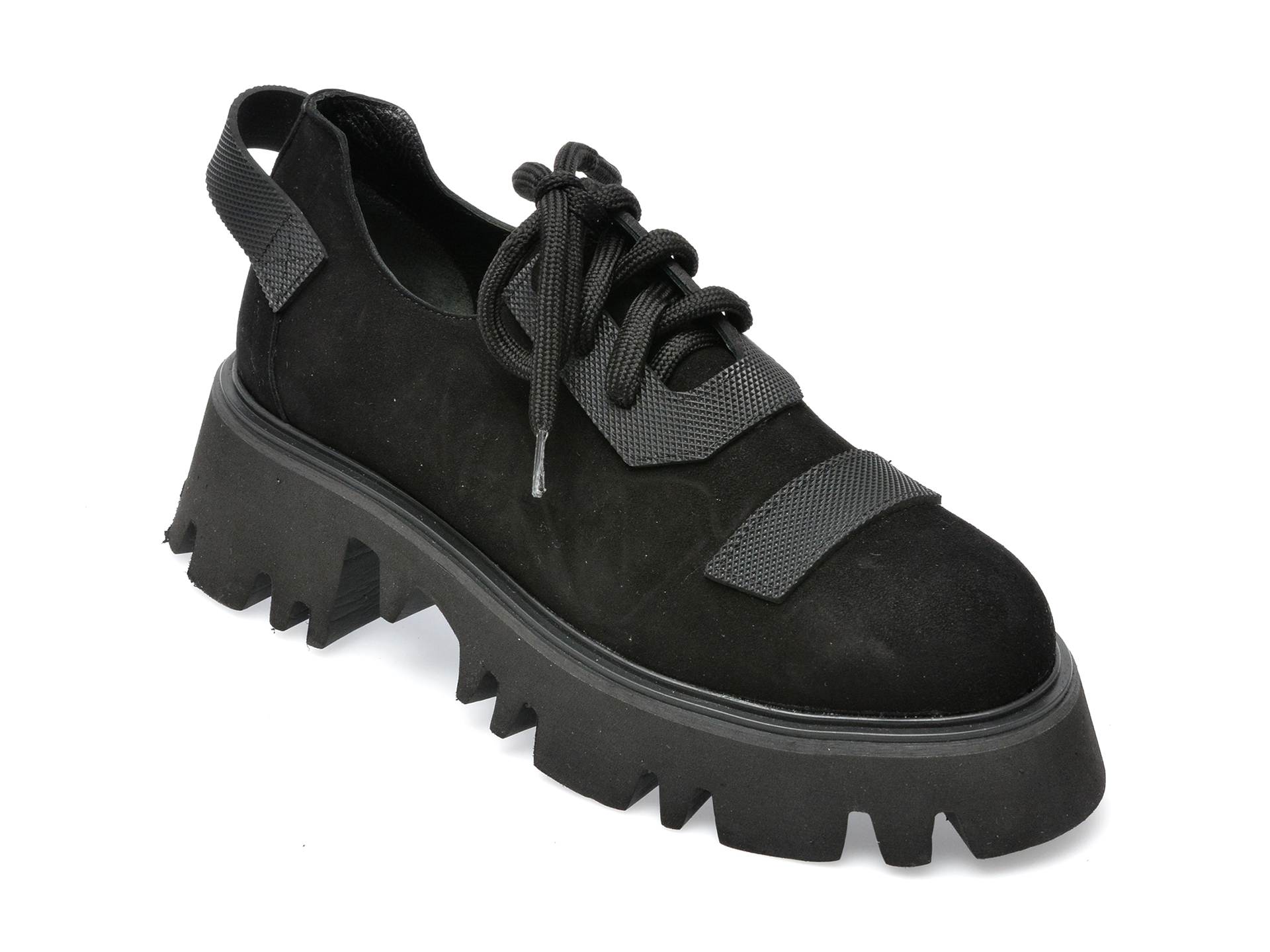 Pantofi EPICA negri, 4003529, din piele intoarsa