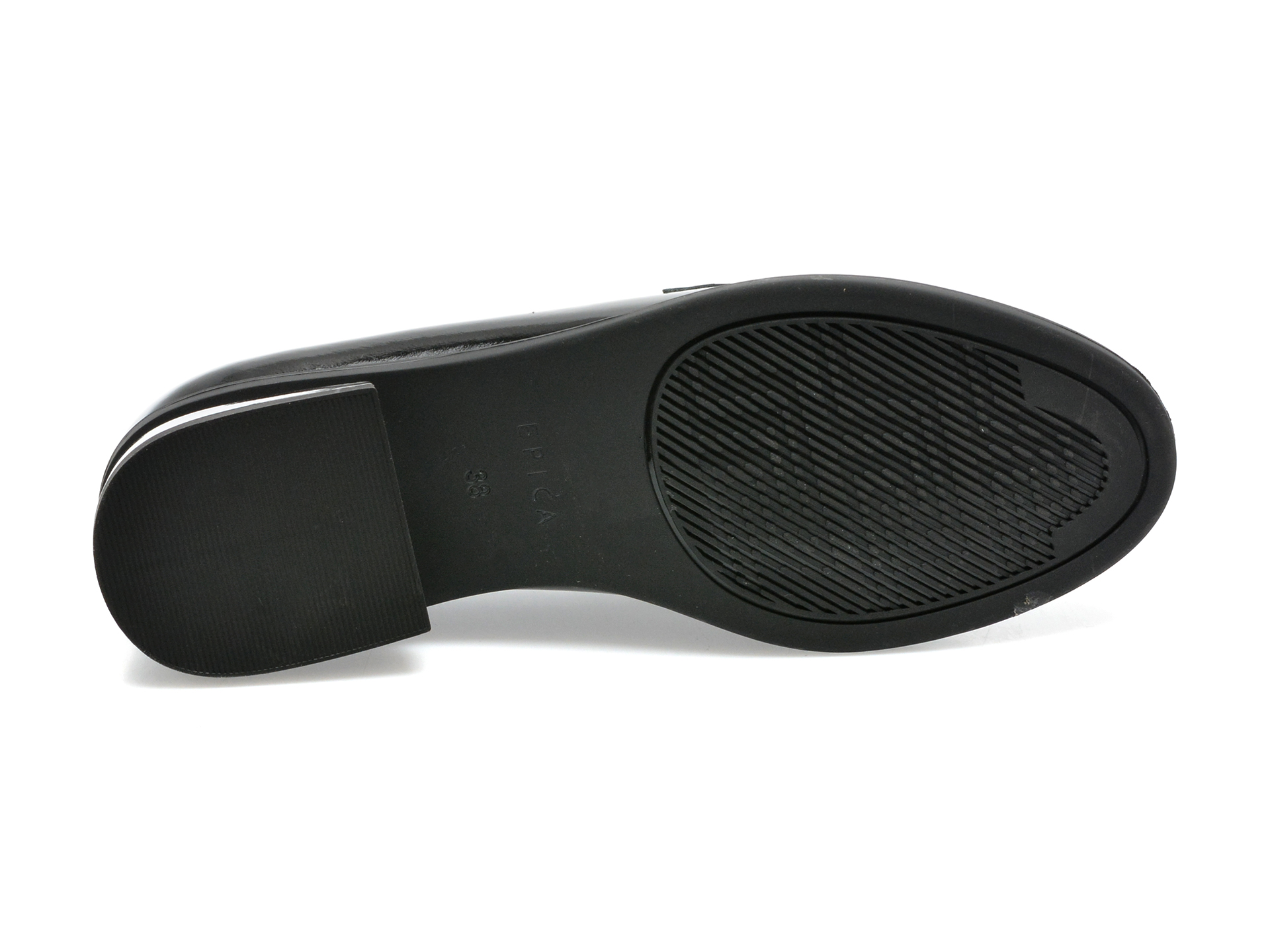 Poze Pantofi EPICA negri, B200010, din piele naturala lacuita Tezyo