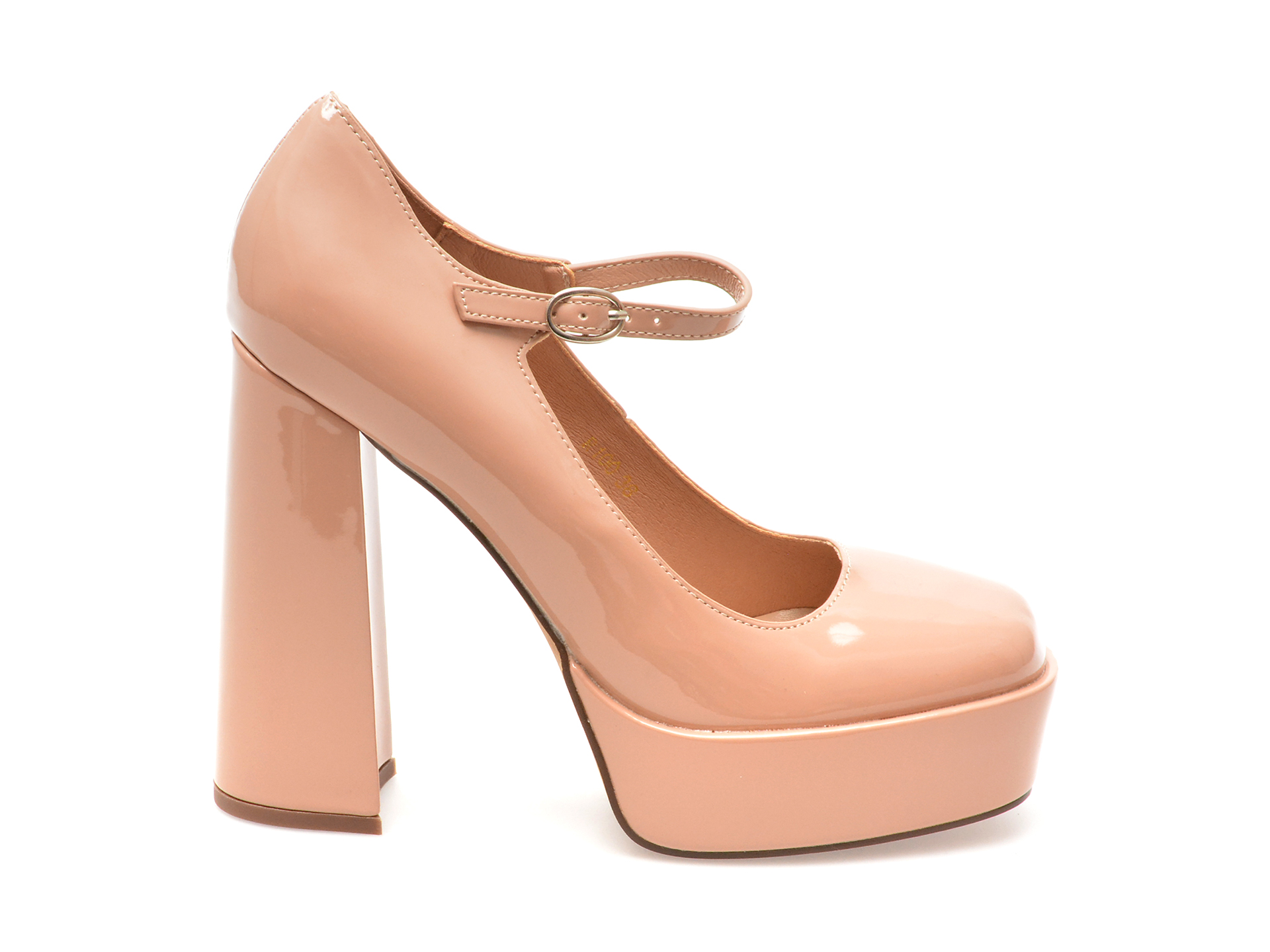 Pantofi EPICA nude, R100, din piele ecologica