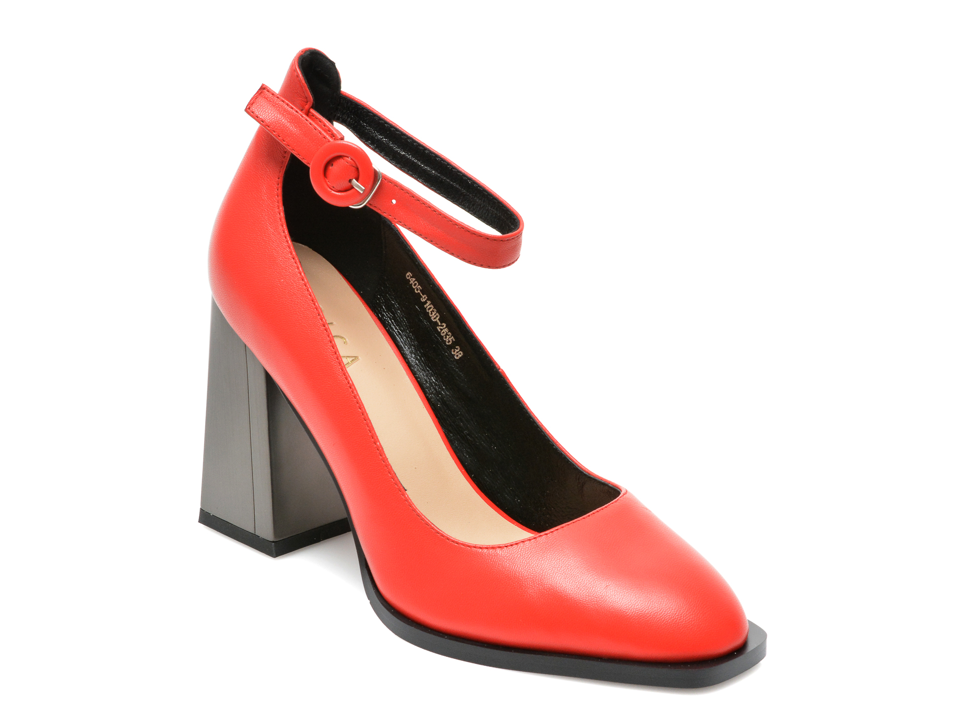 Pantofi EPICA rosii, 6405, din piele naturala Epica imagine noua
