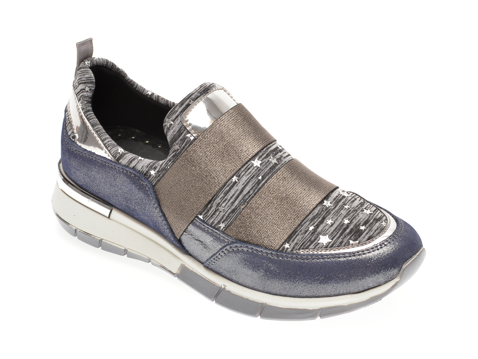 Pantofi FLAVIA PASSINI albastrii, 1251278, din material textil si piele naturala