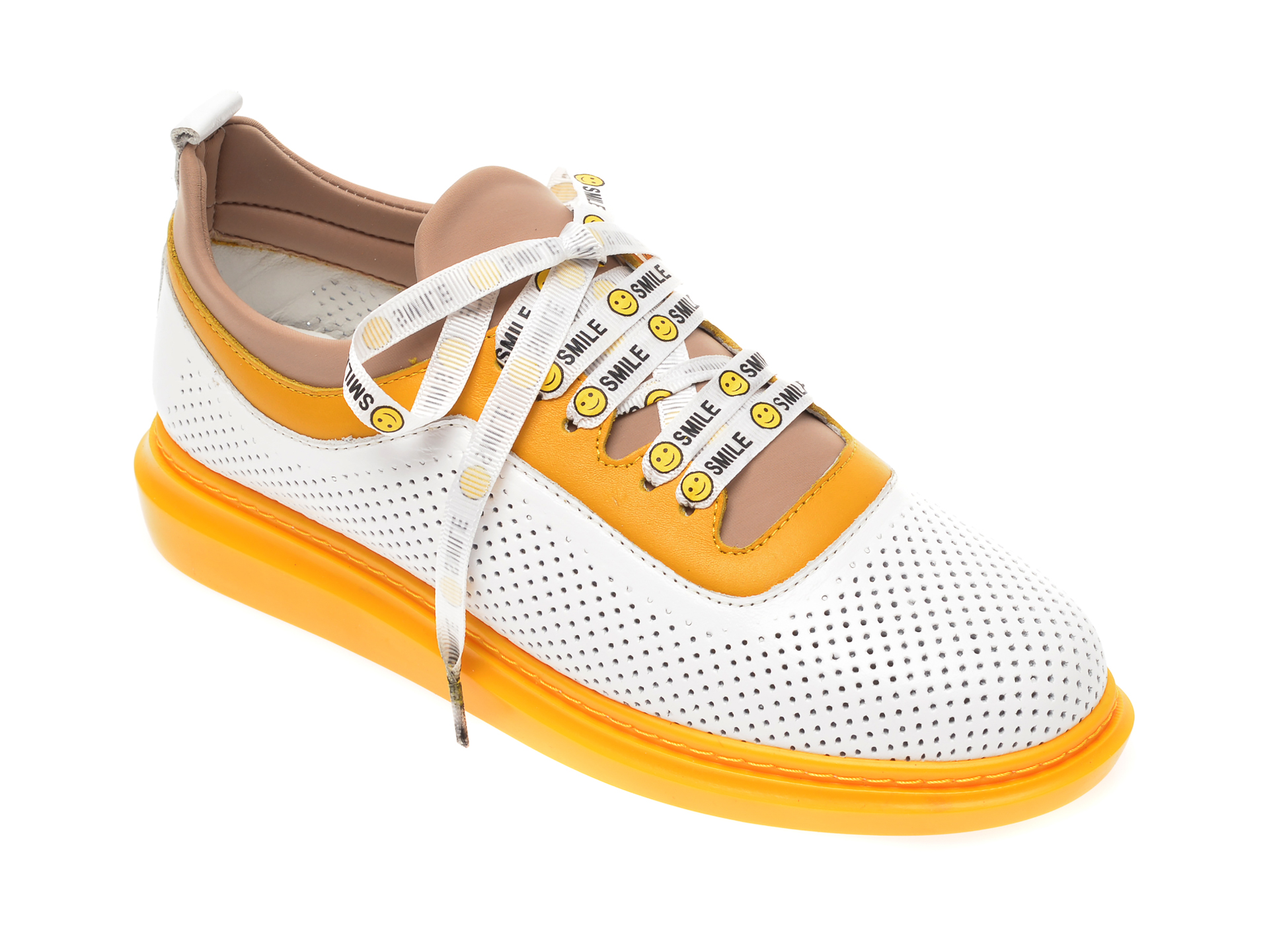 Pantofi FLAVIA PASSINI albi, 0612144, din piele naturala