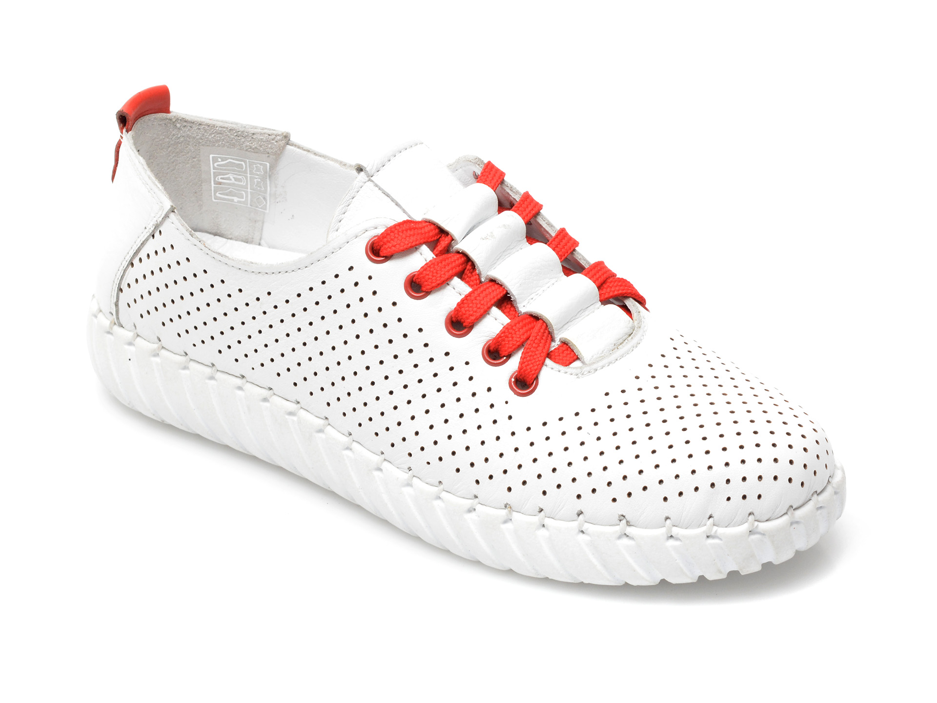 Pantofi FLAVIA PASSINI albi, 1171, din piele naturala
