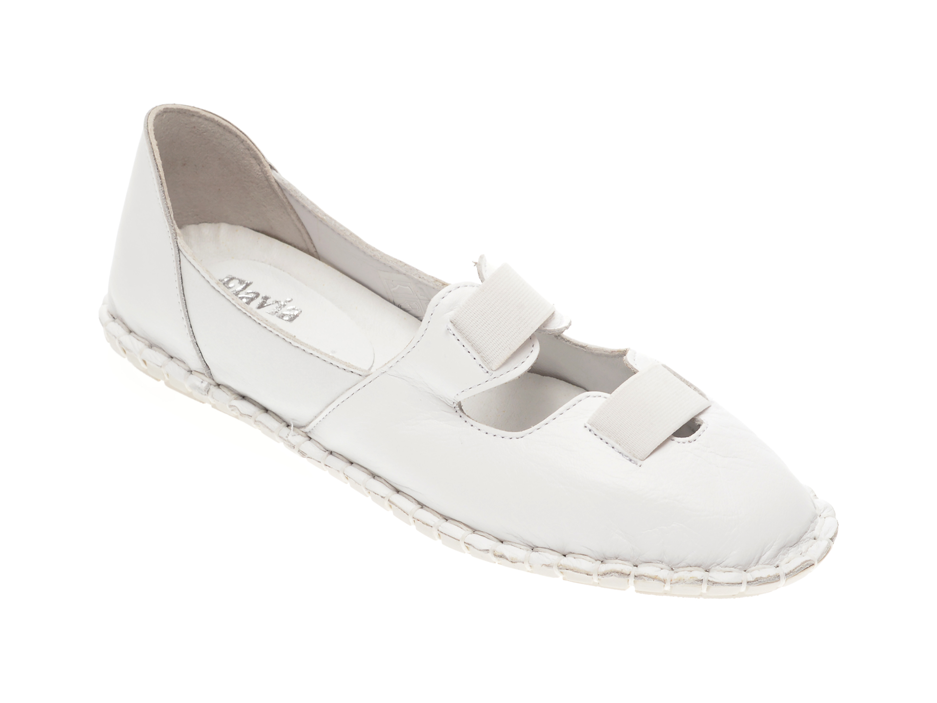 Pantofi FLAVIA PASSINI albi, 20318, din piele naturala