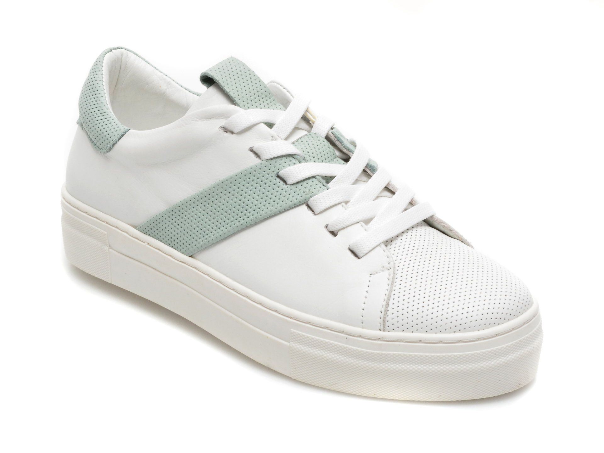 Pantofi FLAVIA PASSINI albi, 2078, din piele naturala