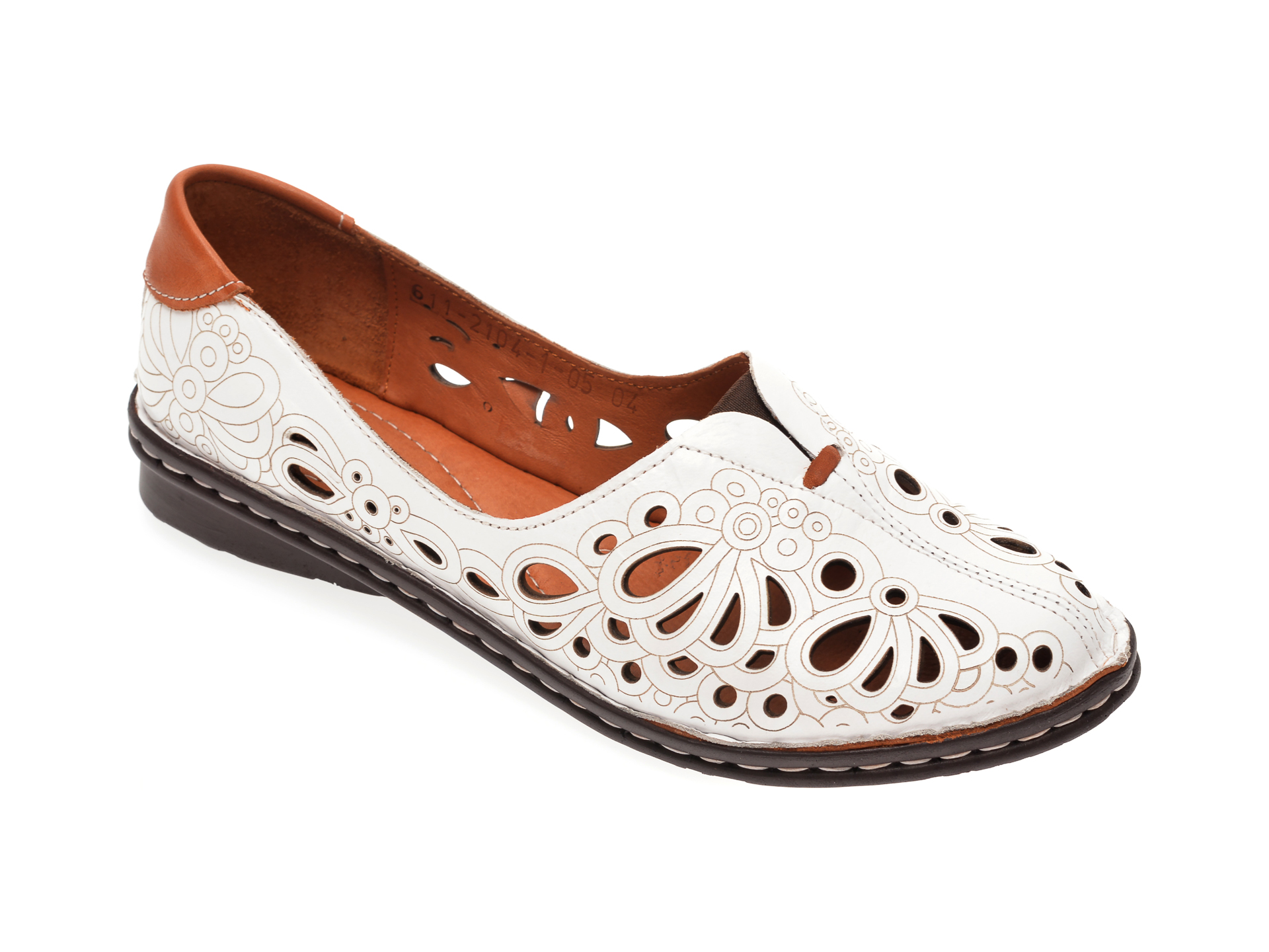 Pantofi FLAVIA PASSINI albi, 21041, din piele naturala