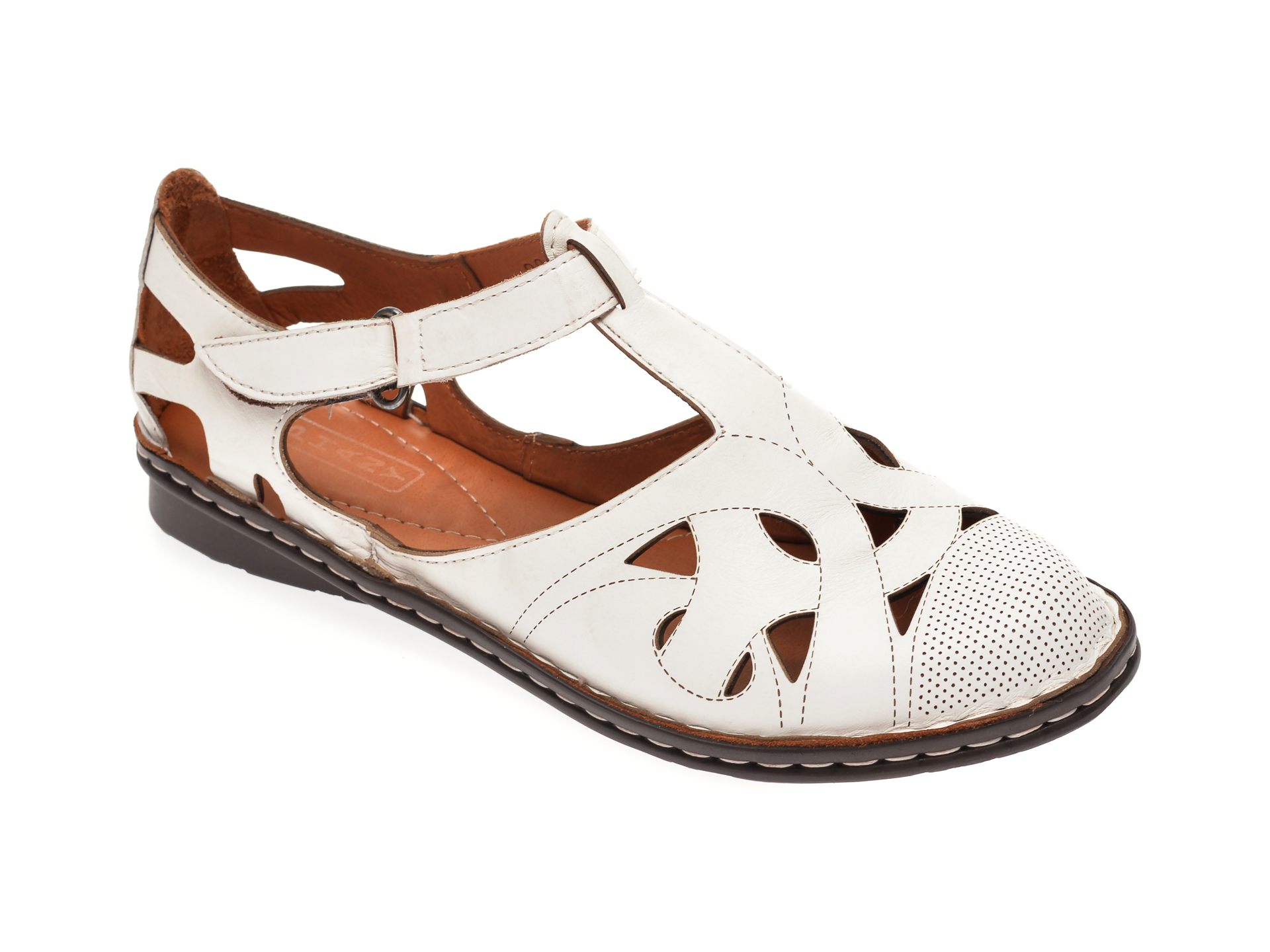 Pantofi FLAVIA PASSINI albi, 21451, din piele naturala
