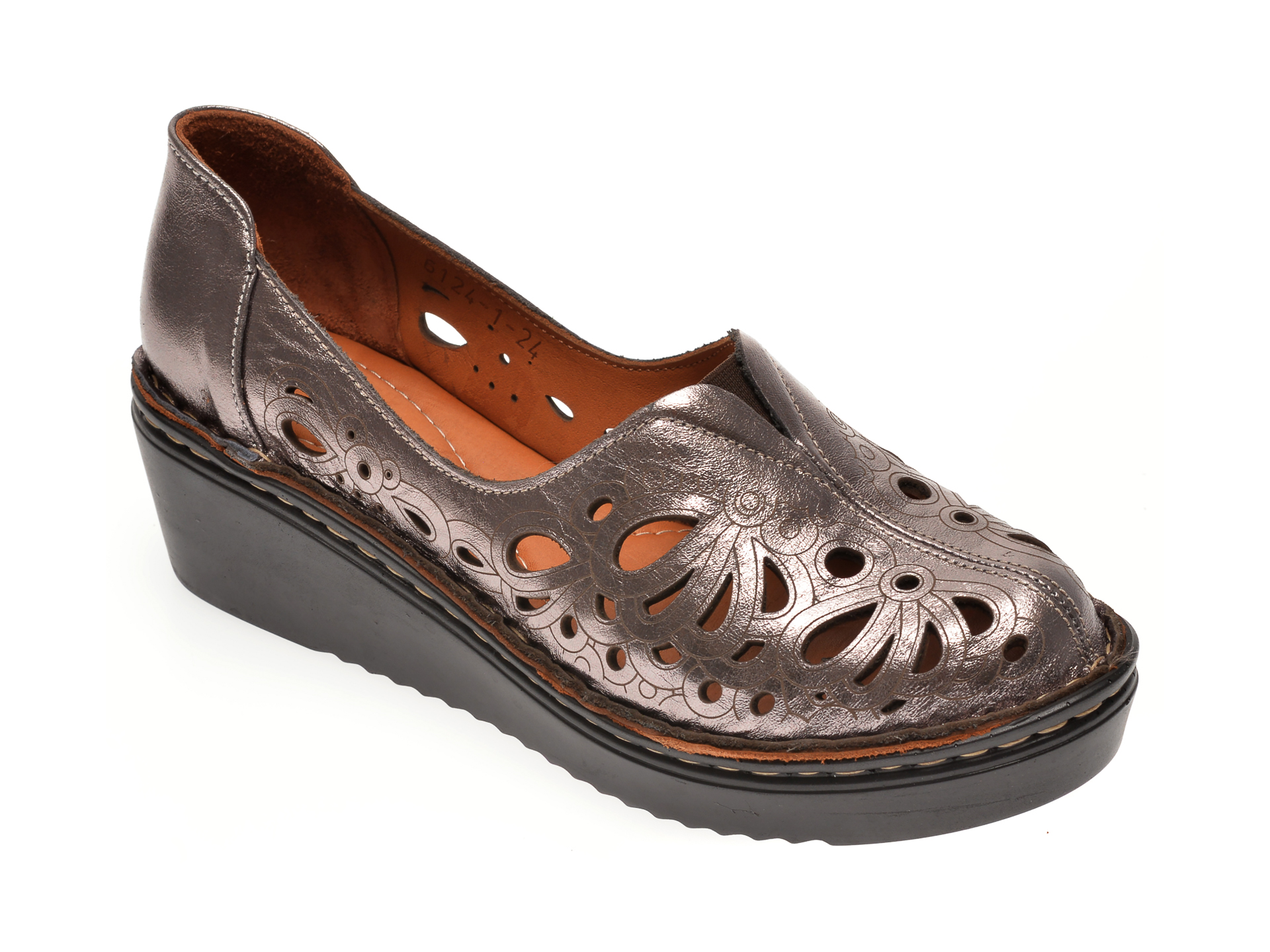 Pantofi FLAVIA PASSINI argintii, 61241, din piele naturala