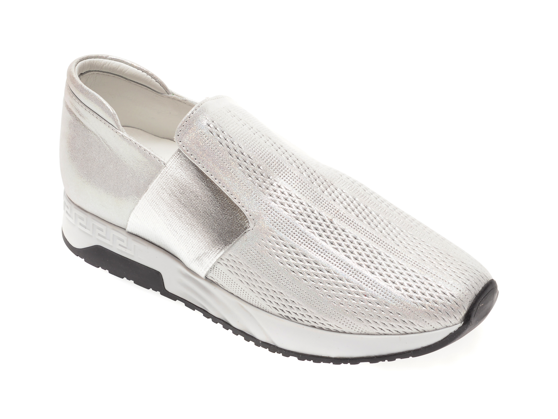 Pantofi FLAVIA PASSINI argintii, 61367, din piele naturala