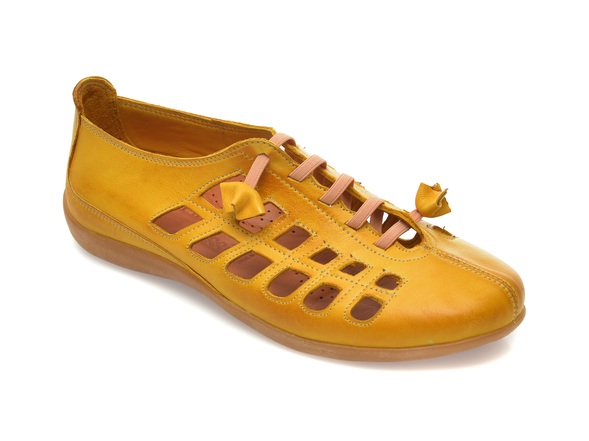 Pantofi FLAVIA PASSINI galbeni, 305, din piele naturala