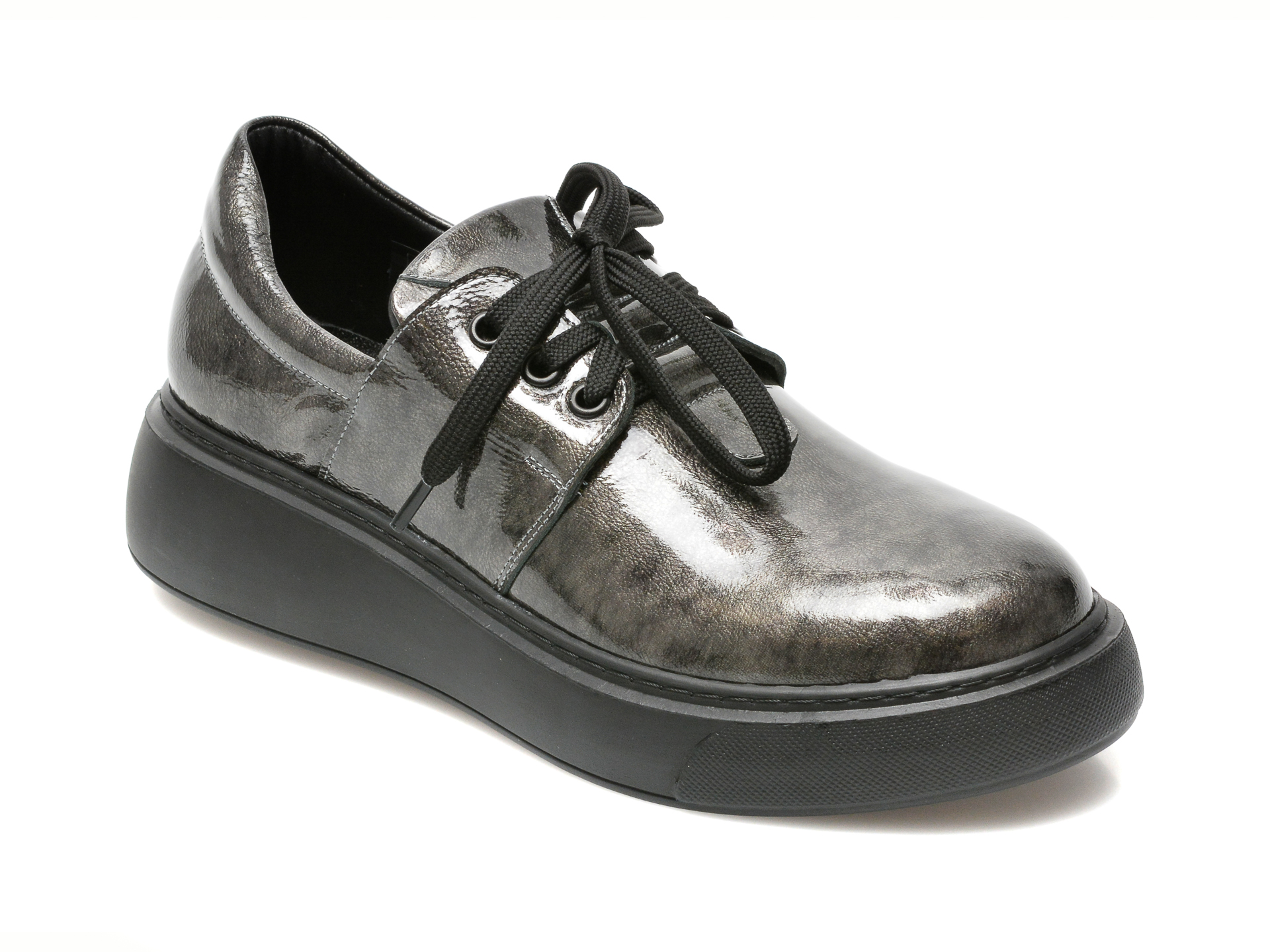 Pantofi FLAVIA PASSINI gri, 15406, din piele naturala lacuita