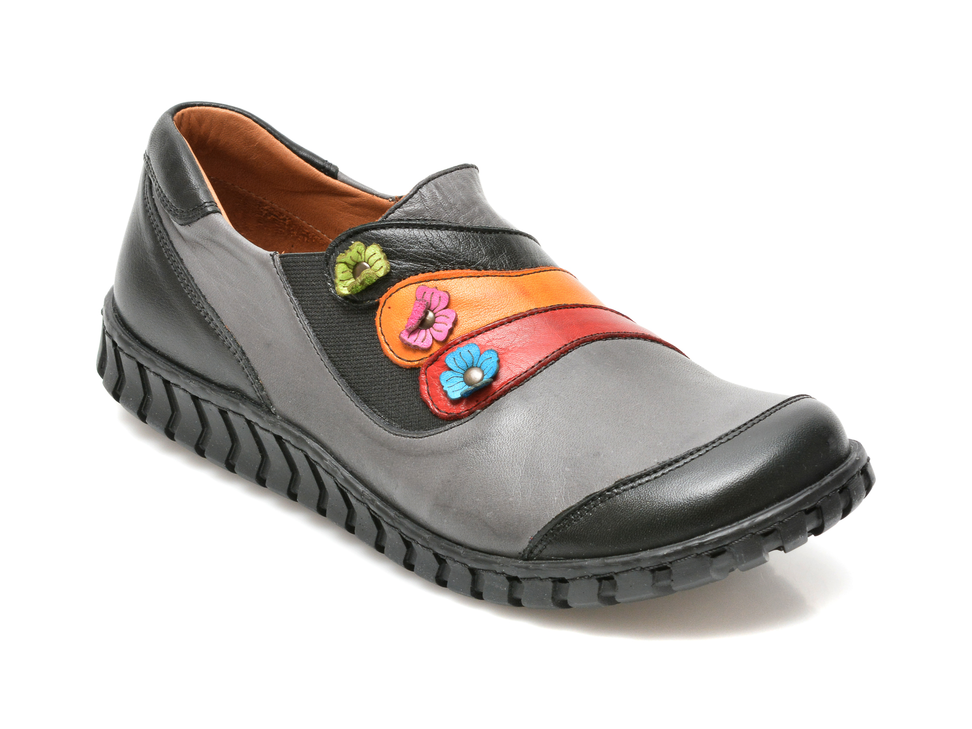 Pantofi Flavia Passini Multicolori, 3062, Din Piele Naturala