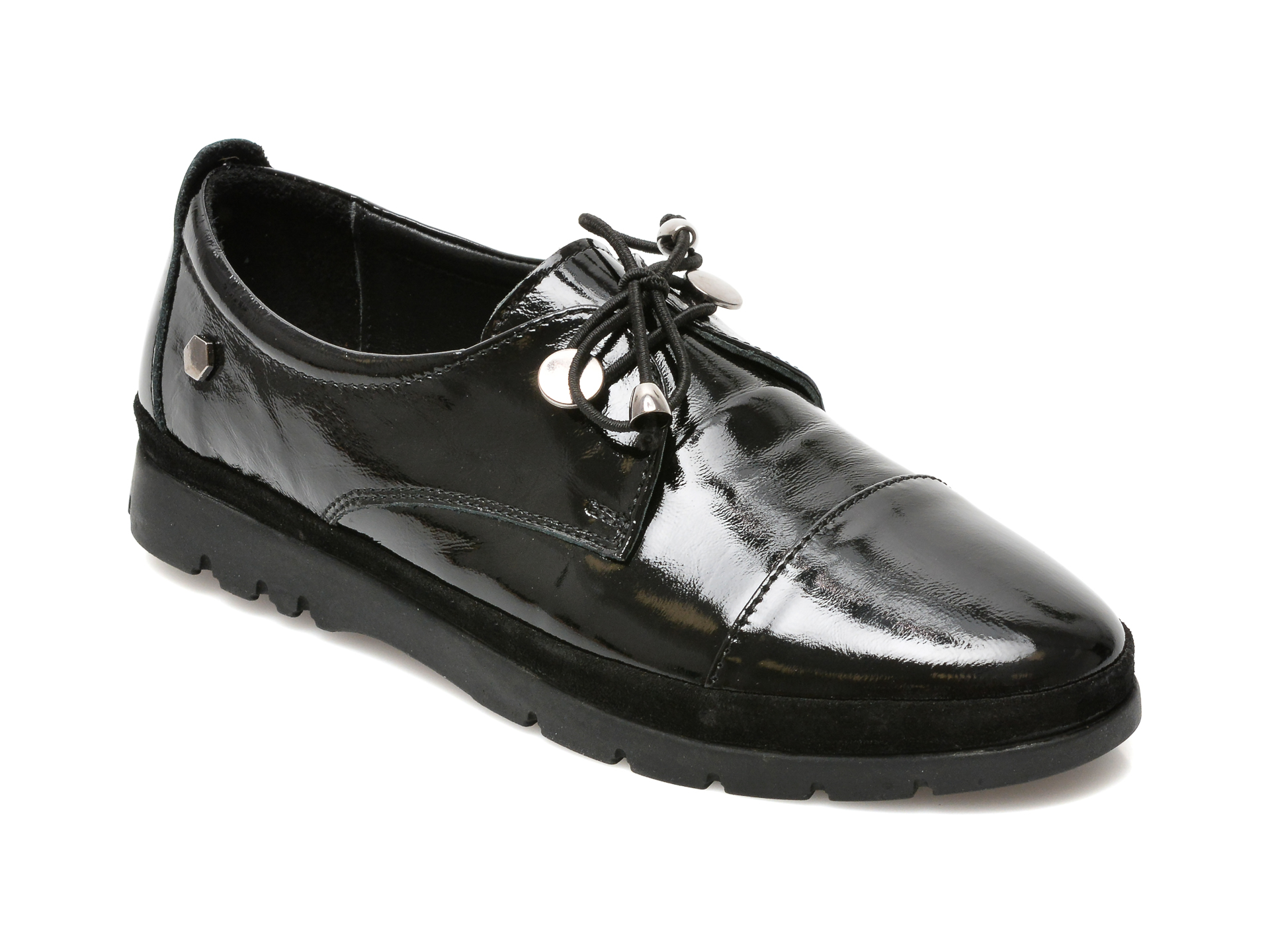 Pantofi FLAVIA PASSINI negri, 23999, din piele naturala lacuita Flavia Passini imagine reduceri