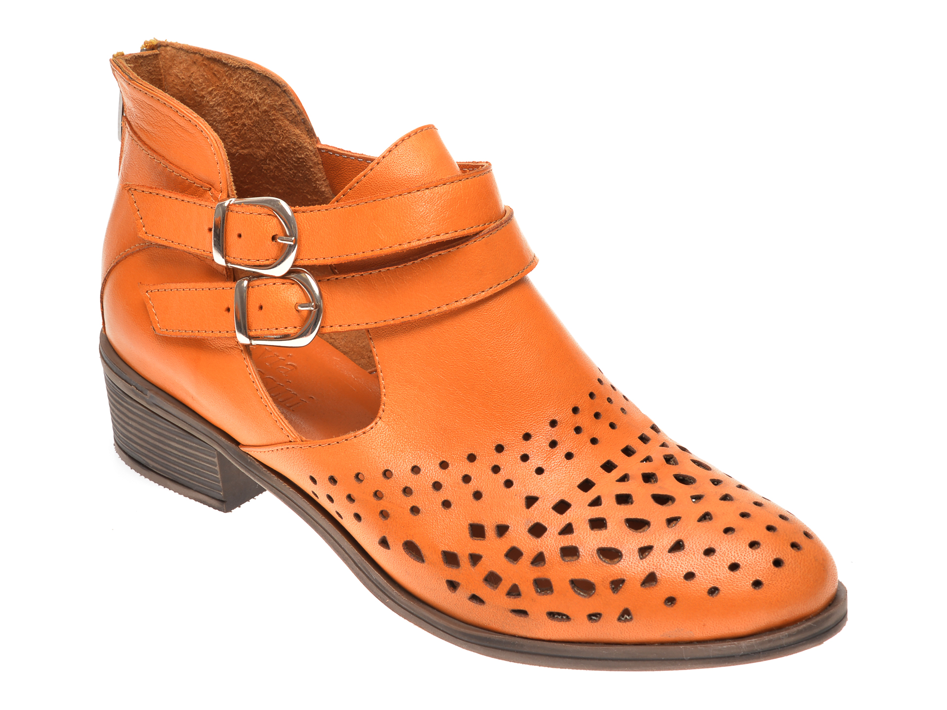 Pantofi FLAVIA PASSINI portocalii, B004, din piele naturala