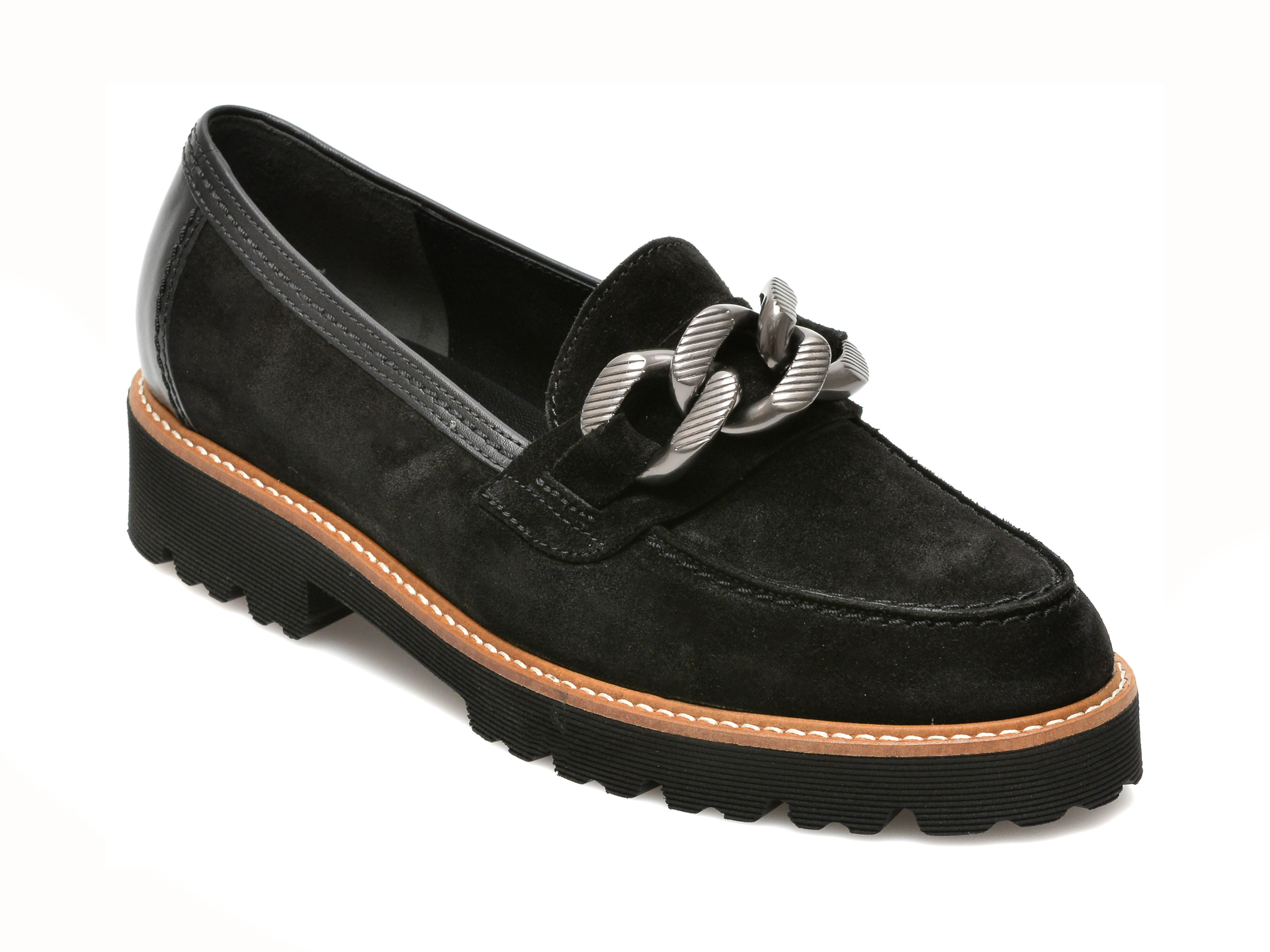 Pantofi GABOR negri, 75200, din piele intoarsa 2022 ❤️ Pret Super tezyo.ro imagine noua 2022