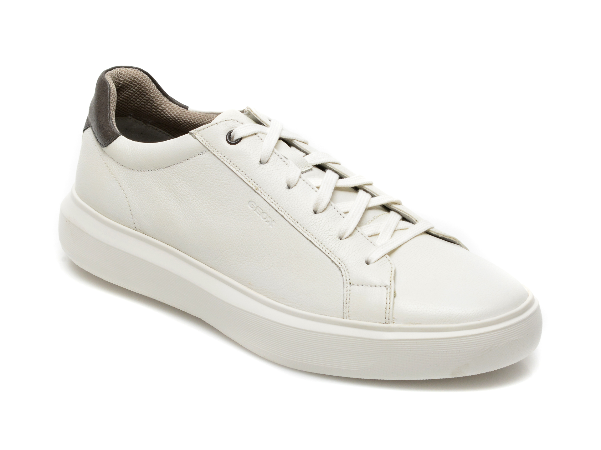 Pantofi GEOX albi, U155WB, din piele naturala 2022 ❤️ Pret Super tezyo.ro imagine noua 2022