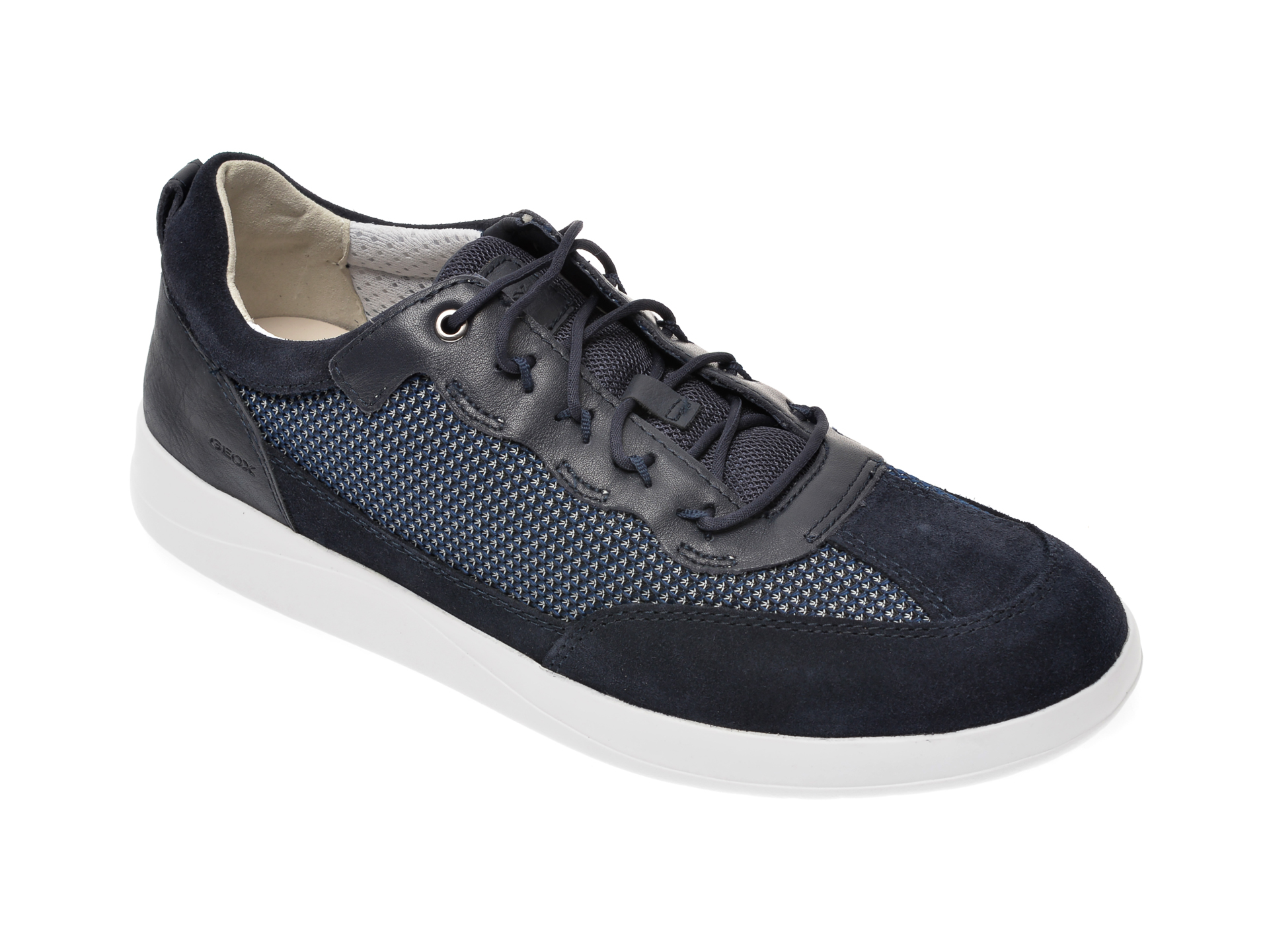 Pantofi GEOX bleumarin, U026FA, din material textil si piele naturala