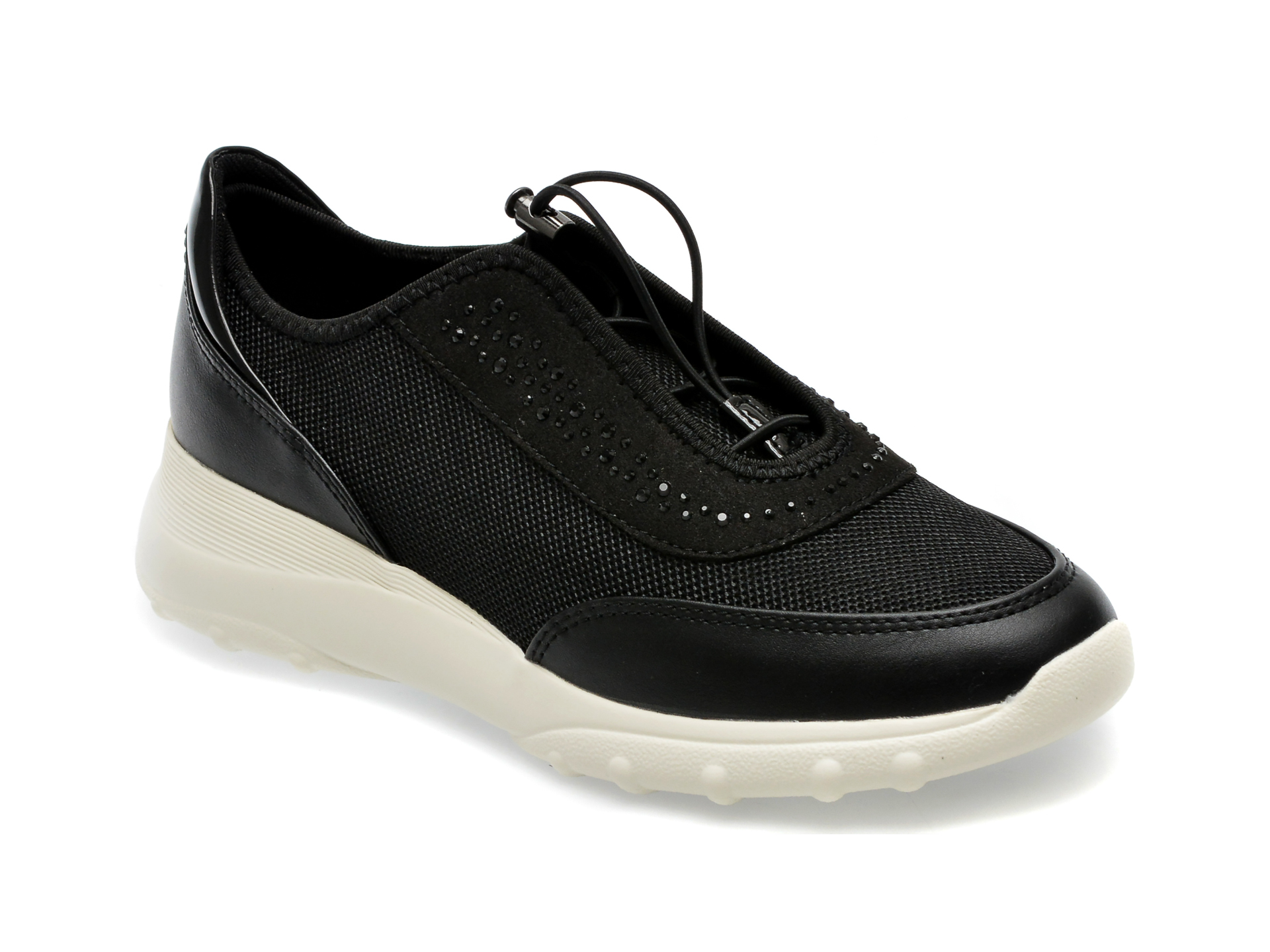 Pantofi GEOX negri, D35LPC, din piele ecologica
