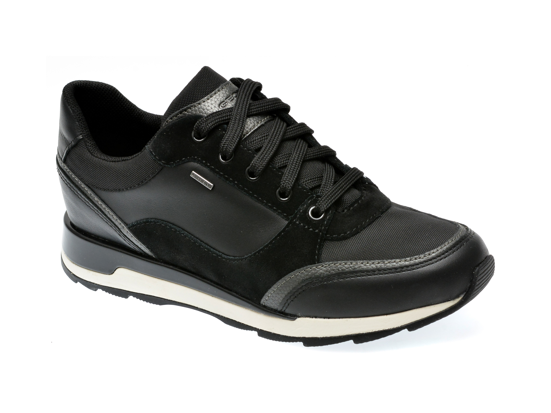 Pantofi GEOX negri, D36LYB, din piele naturala Geox imagine noua 2022