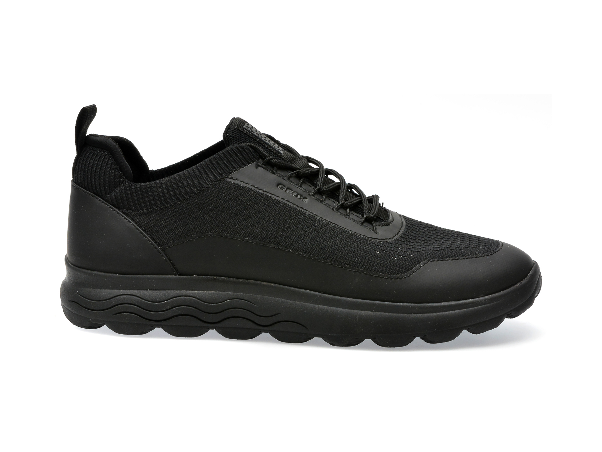 Pantofi GEOX negri, U35BYA, din piele ecologica