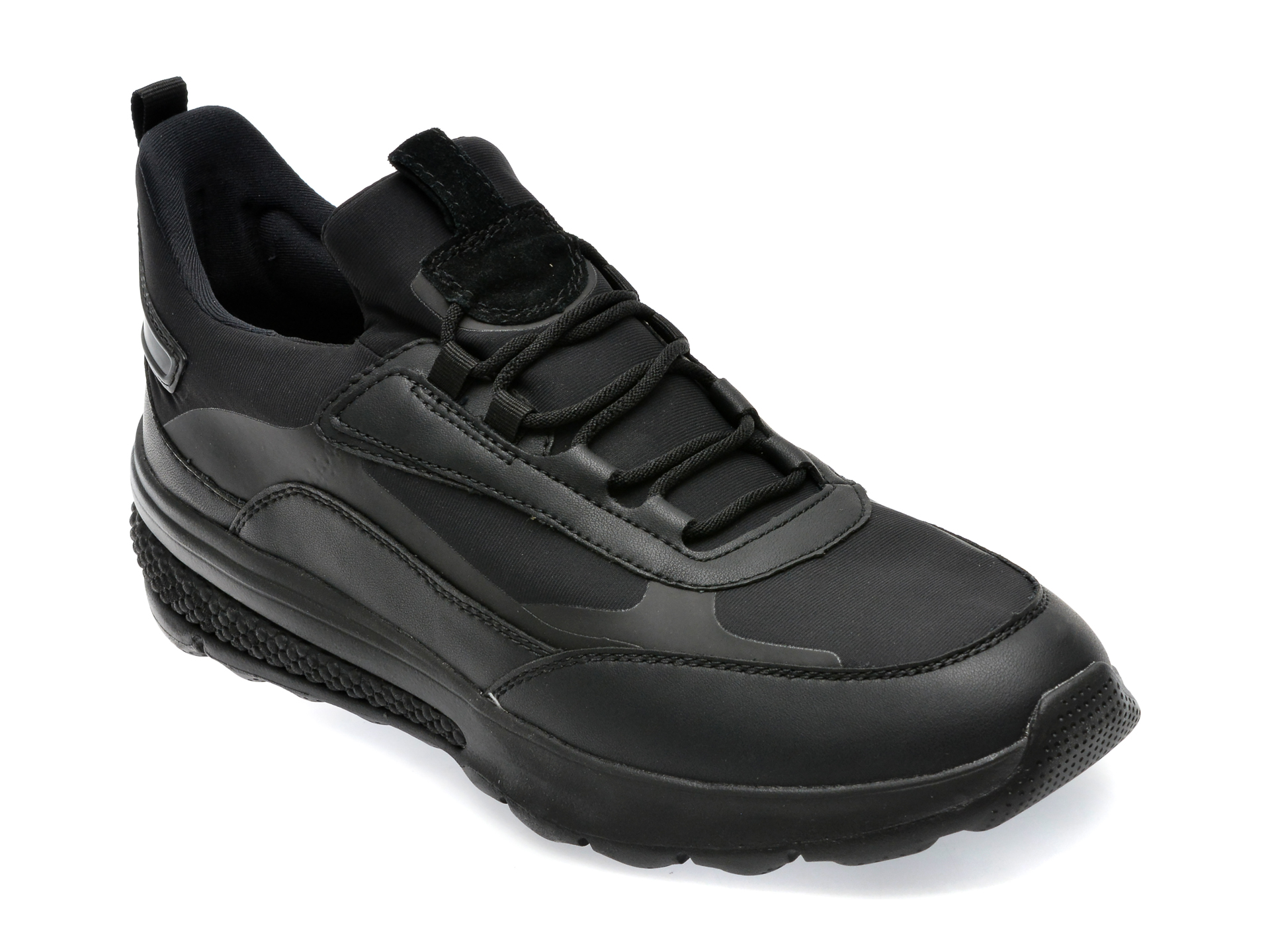 Pantofi GEOX negri, U36BAA, din material textil si piele naturala barbati 2023-09-22